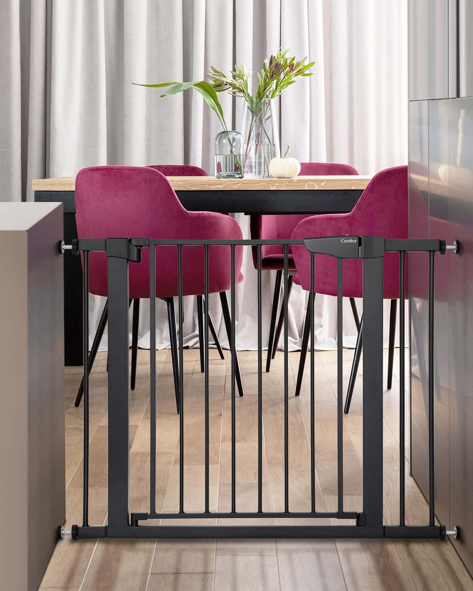 Cumbor Tension-Mounted Adjustable Baby Gate with Doorway Extensions - John Pierce Auto Care