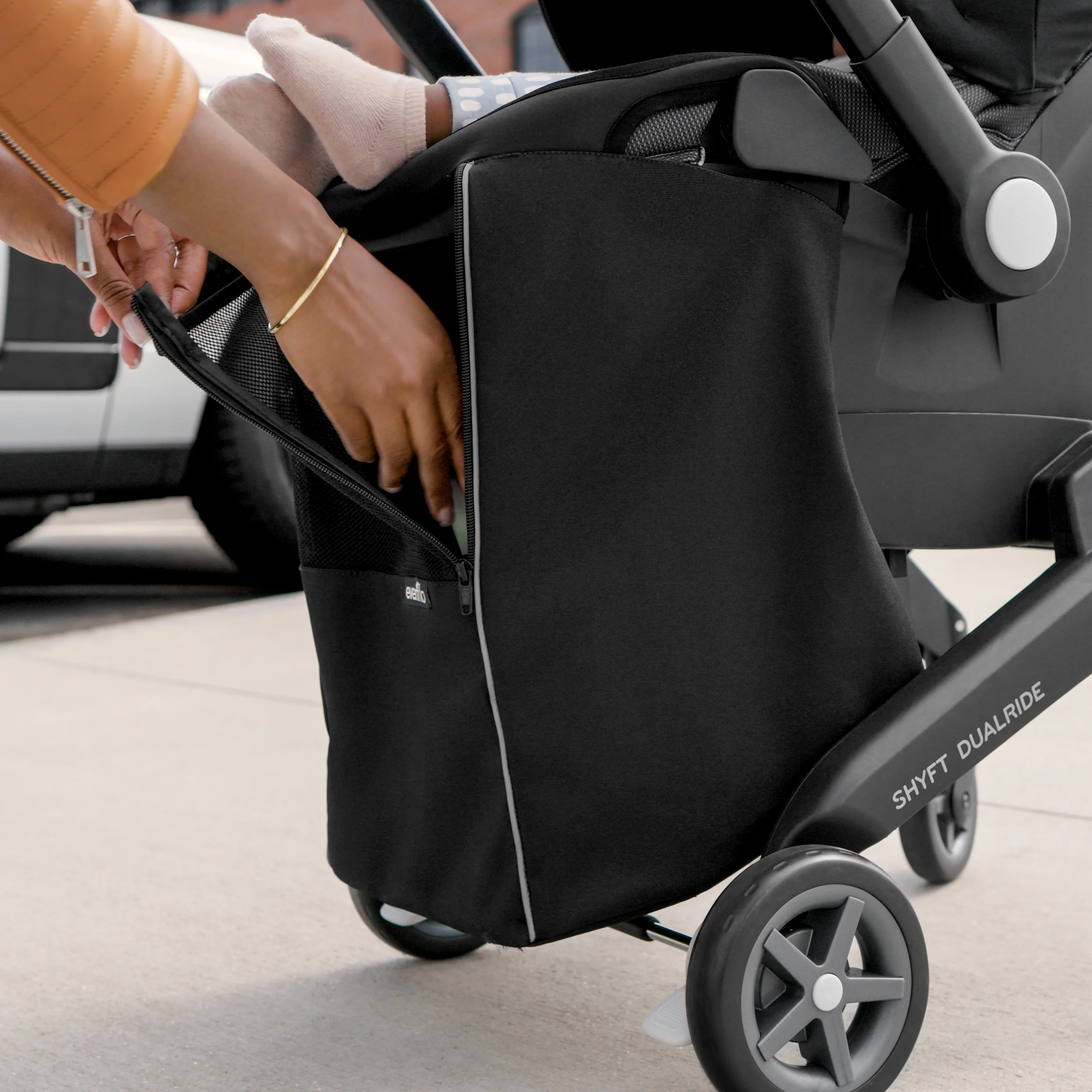 Shyft DualRide with Carryall Storage Infant Car Seat and Stroller Combo (Durham Green) - John Pierce Auto Care