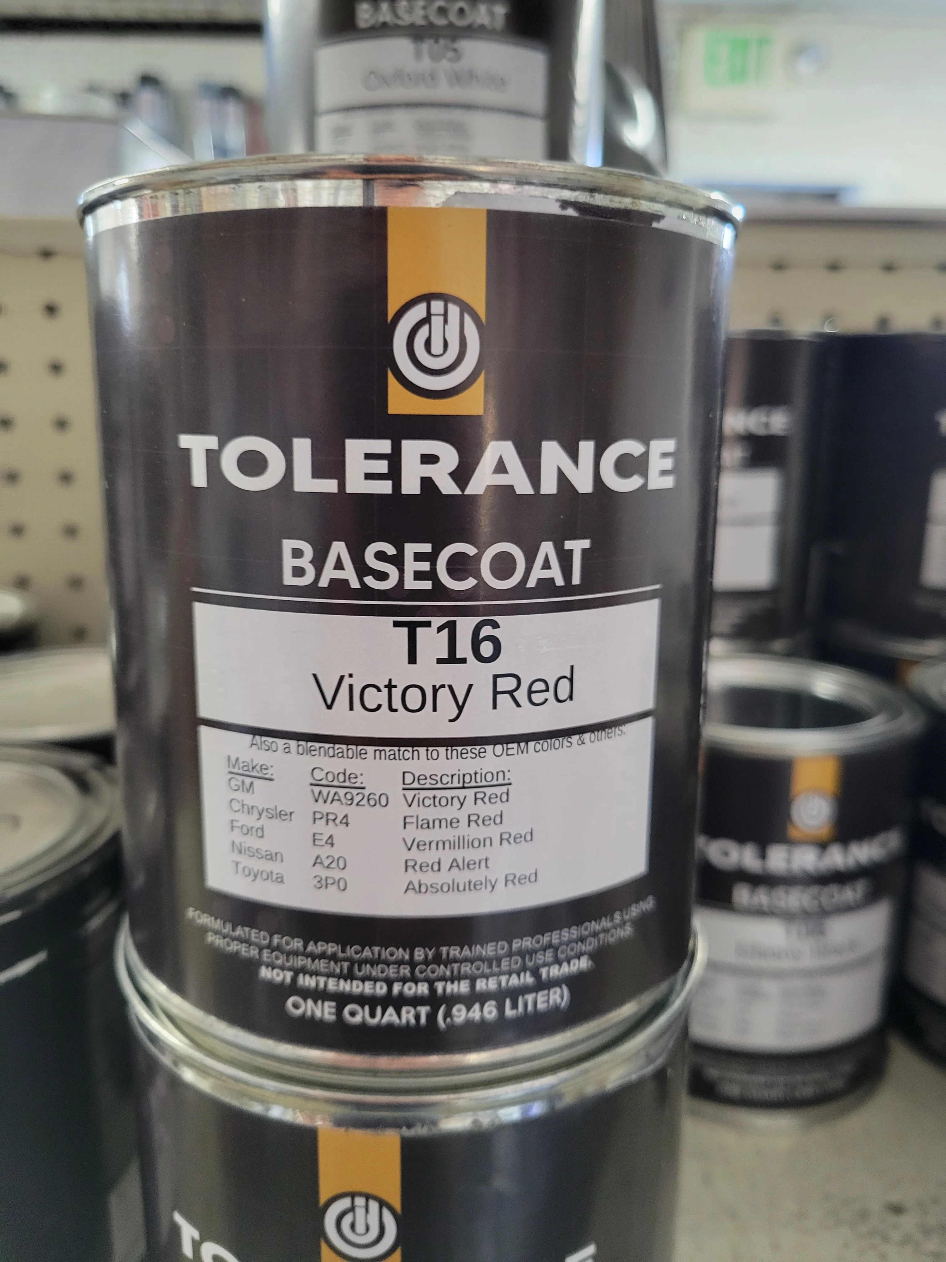 Corvette Bright Red base coat WA9260 Victor Red QT mix 1 to 1 T16 - John Pierce Auto Care