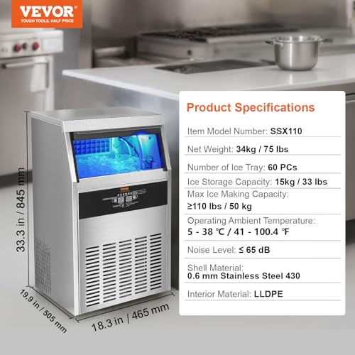 VEVOR Commercial Ice Maker Machine - John Pierce Auto Care