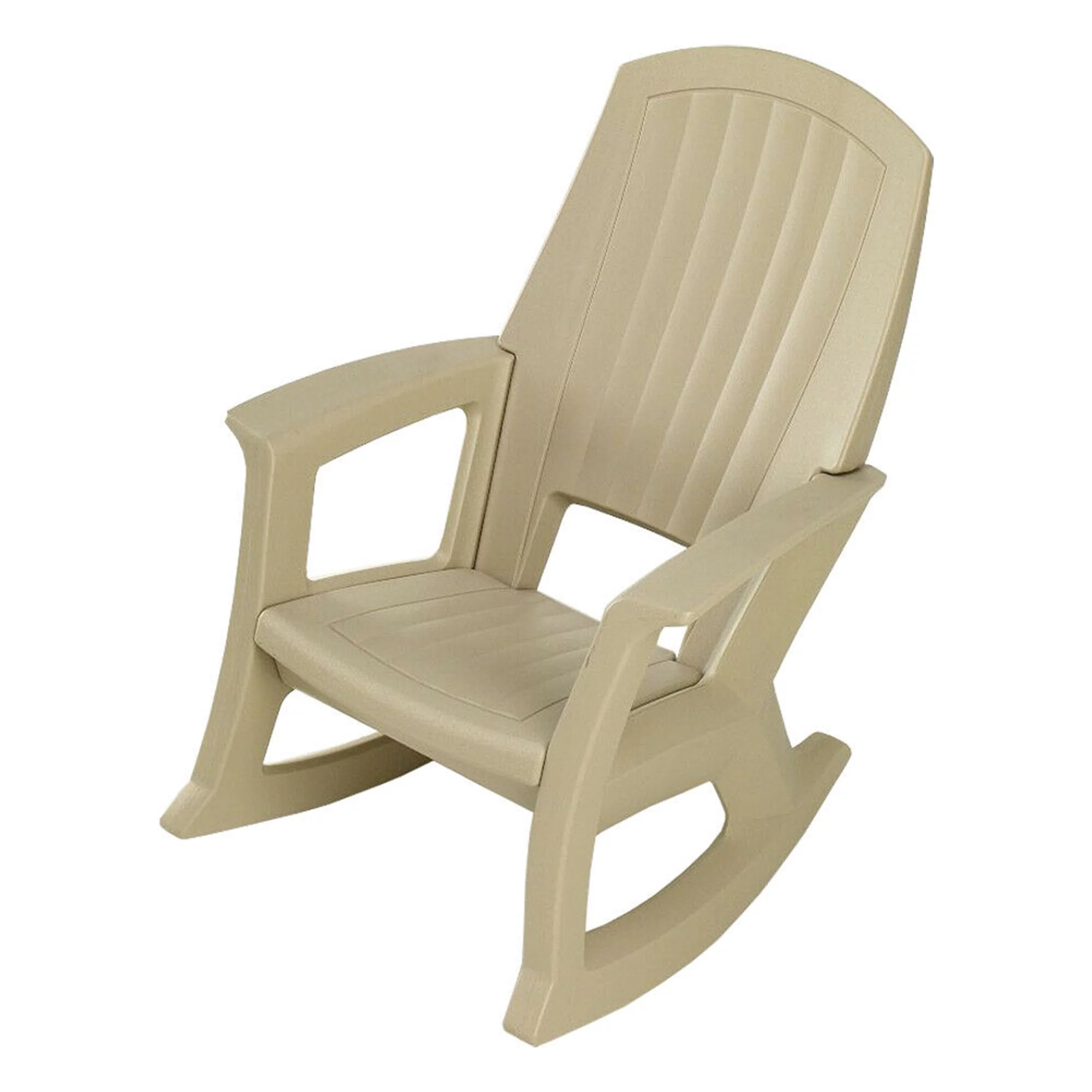 Semco Plastics Rockaway Heavy-Duty Outdoor Rocking Chair, Tan (4 Pack) - John Pierce Auto Care