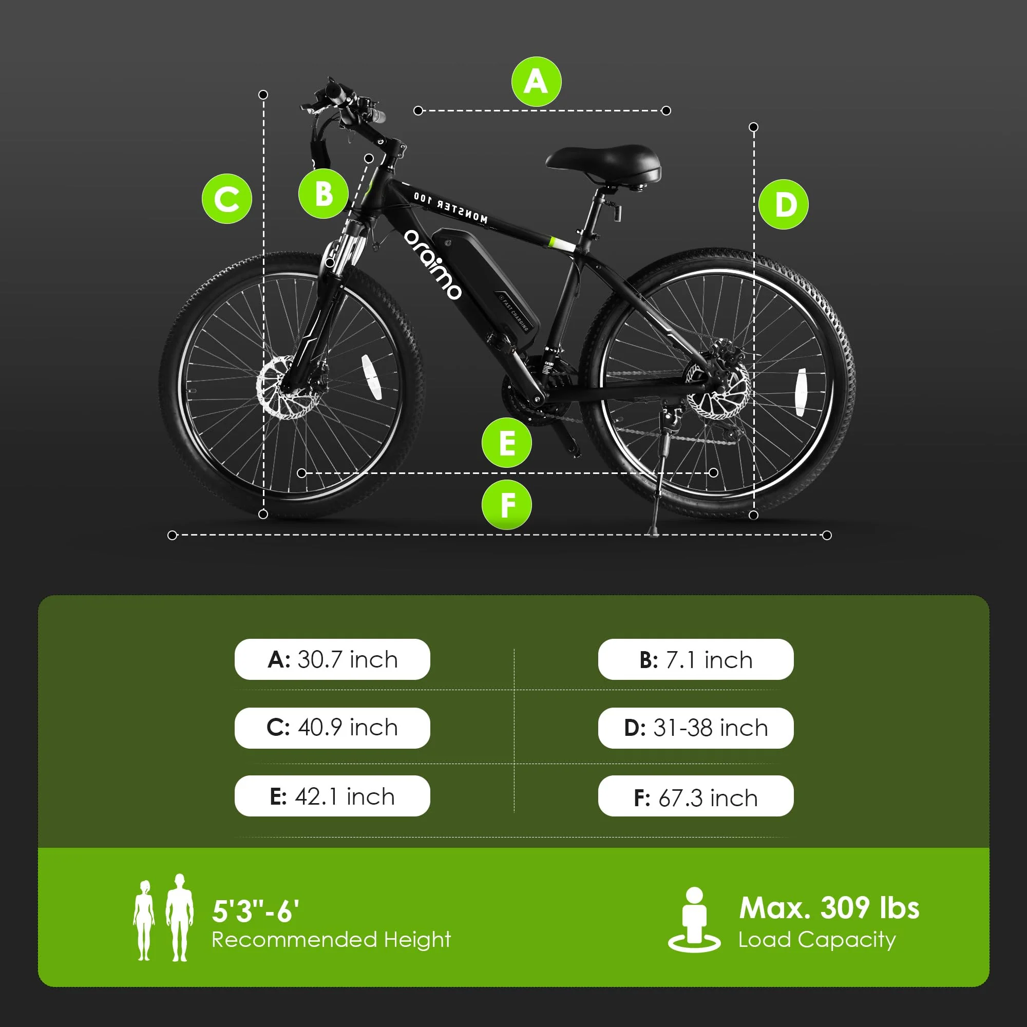 Oraimo Electric Bike for Adults with 350W BAFANG Motor - John Pierce Auto Care