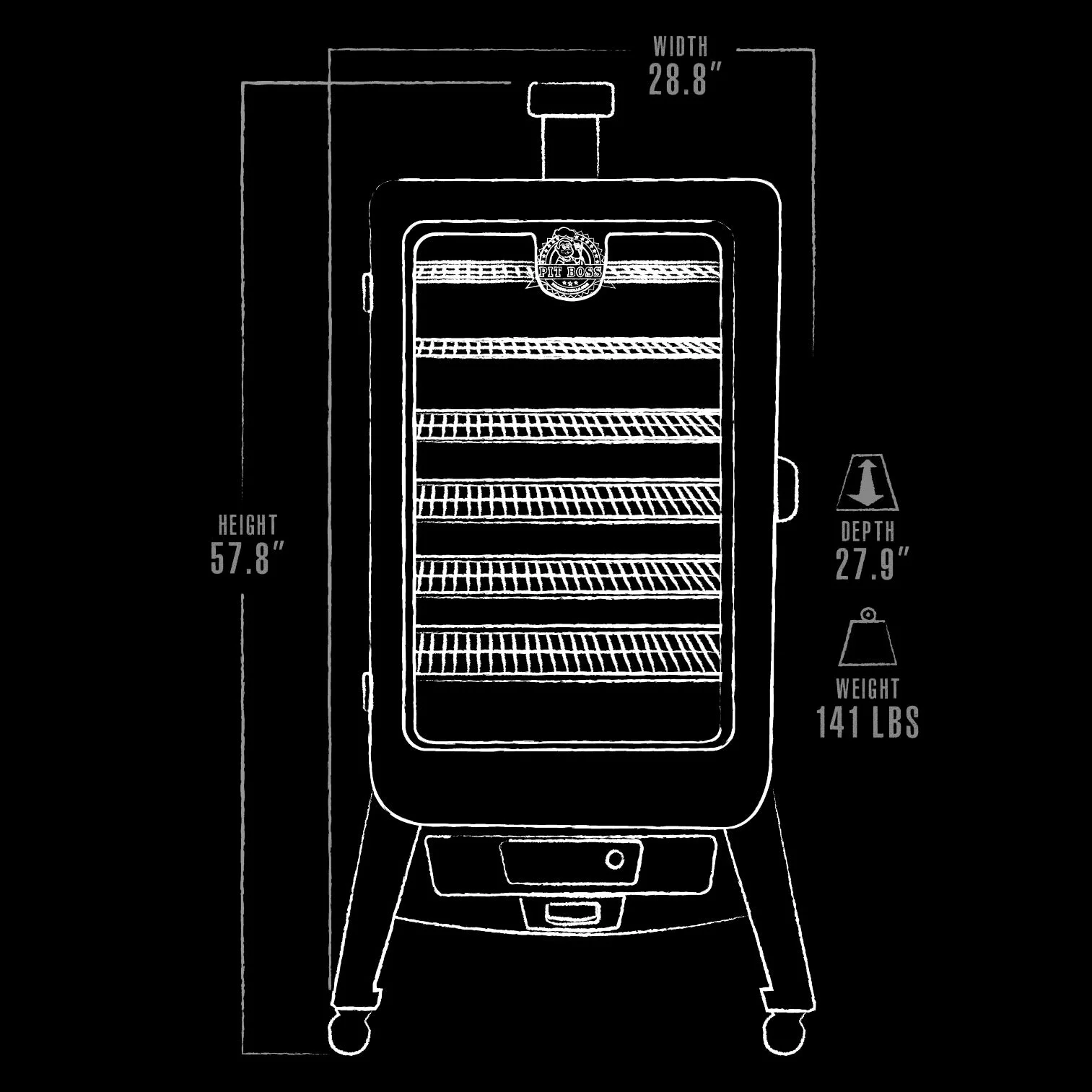 Pit Boss Copperhead 7 Series Vertical Pellet Smoker - PBV7P1 - John Pierce Auto Care
