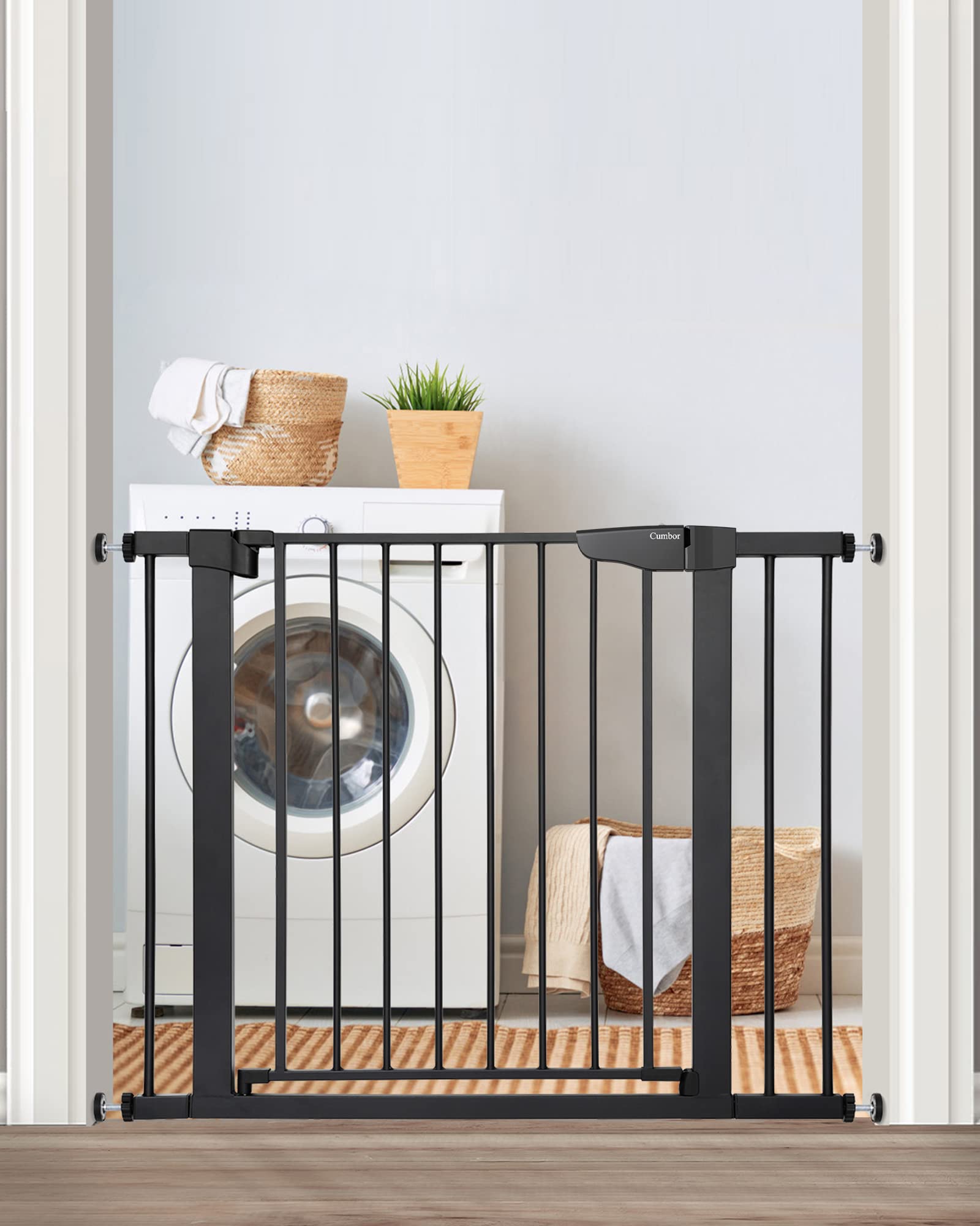 Cumbor Tension-Mounted Adjustable Baby Gate with Doorway Extensions - John Pierce Auto Care