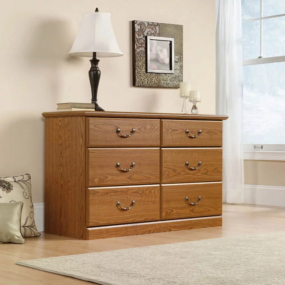 Sauder Orchard Hills 6 Drawer Dresser, Carolina Oak finish - John Pierce Auto Care