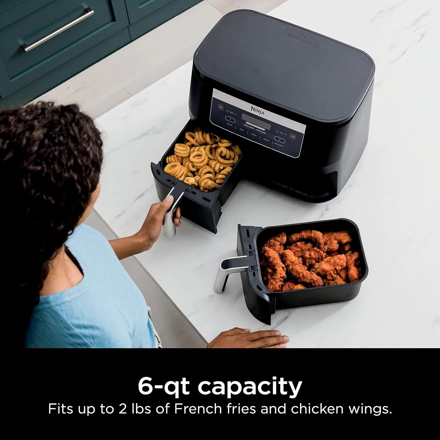 Ninja DZ090 Foodi 6-Quart 5-in-1 DualZone Air Fryer (Refurbished) - John Pierce Auto Care