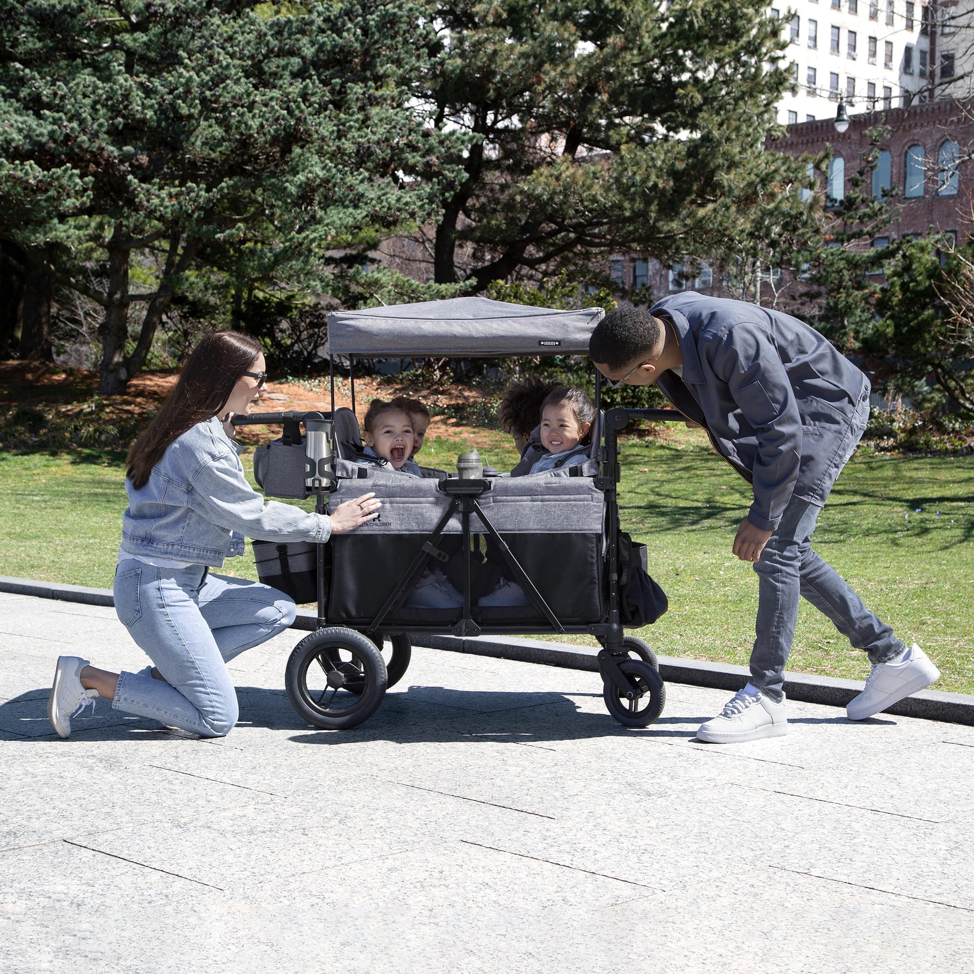 Jeep Wrangler Deluxe 4-Seater Stroller Wagon by Delta Children - John Pierce Auto Care