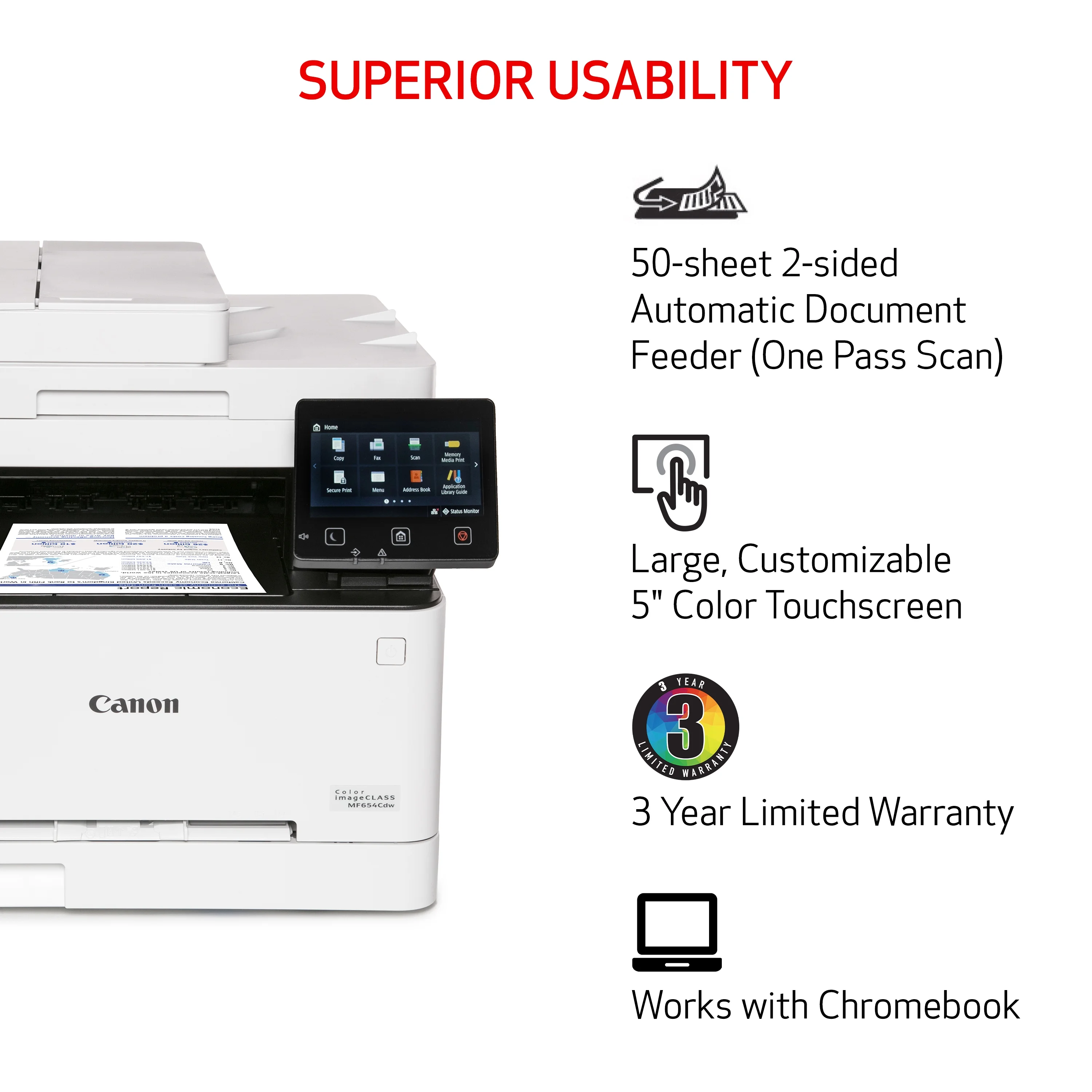 Canon imageCLASS MF656Cdw - All in One, Wireless, Duplex Laser Printer with 3 Year Limited Warranty - John Pierce Auto Care
