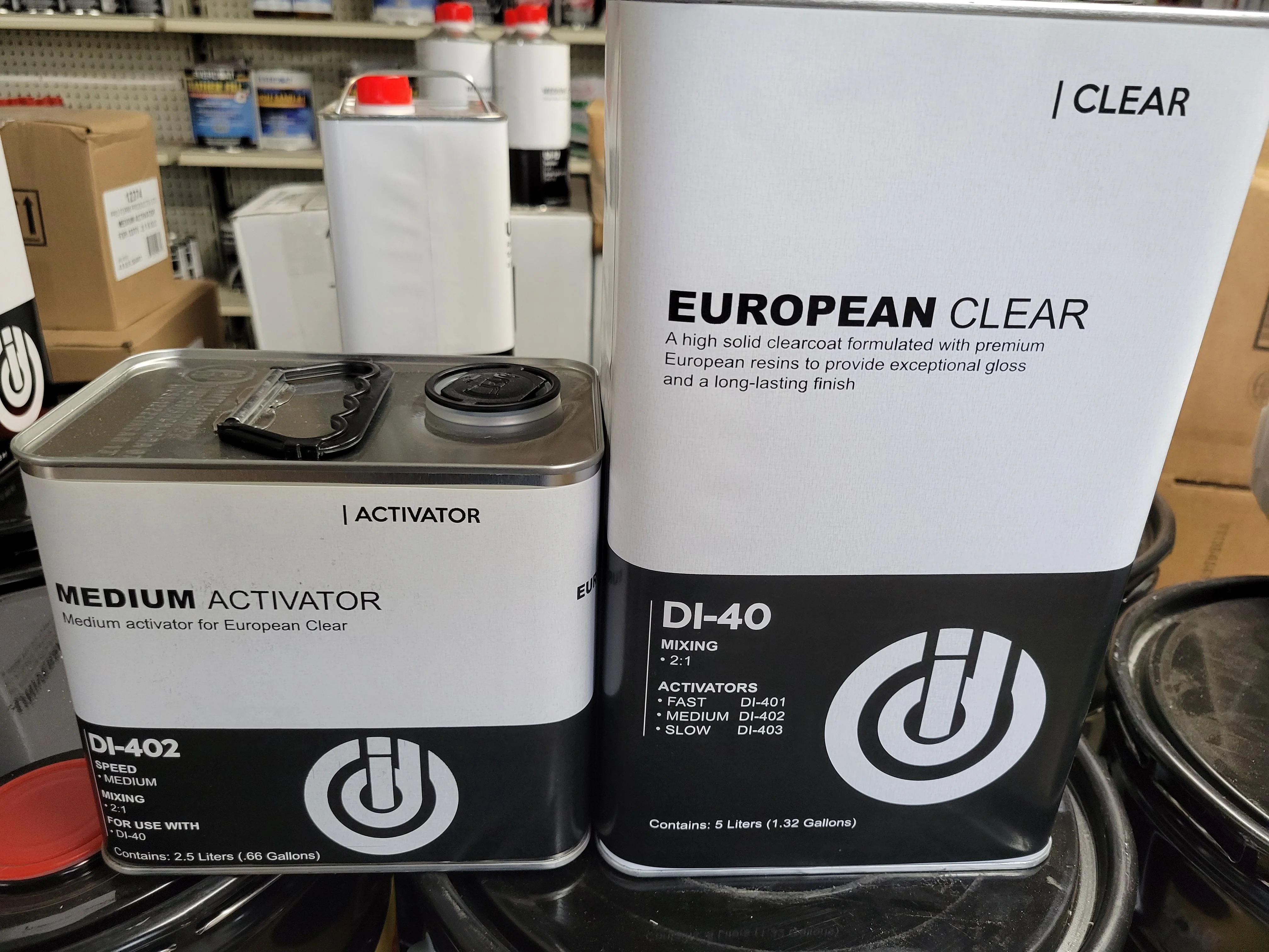 1 DI40 European Clear 2-1 Mix With Medium Activator 5 Liters clear 2.5 liters activator - John Pierce Auto Care