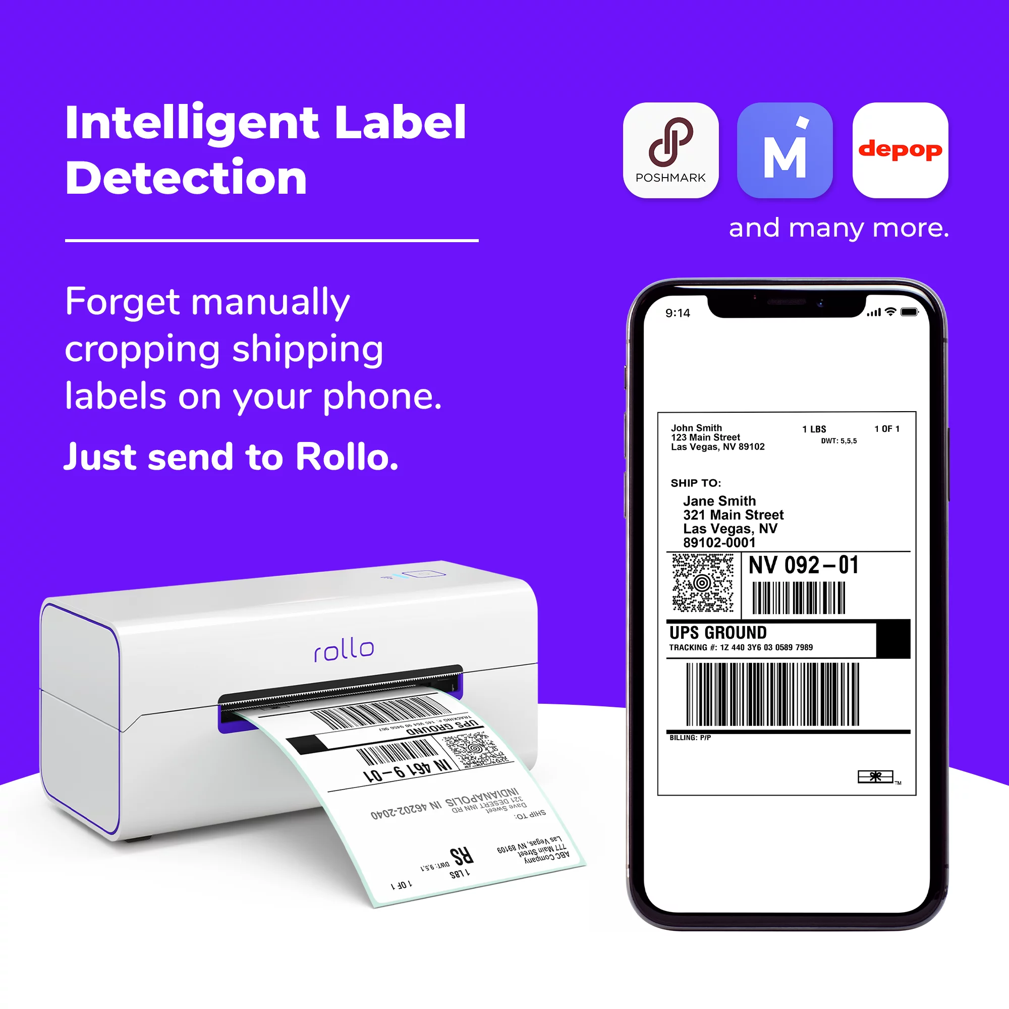 Rollo Wireless Shipping Label Printer - Wi-Fi Thermal Label Printer for Shipping Packages - AirPrint from iPhone, iPad, Mac - John Pierce Auto Care