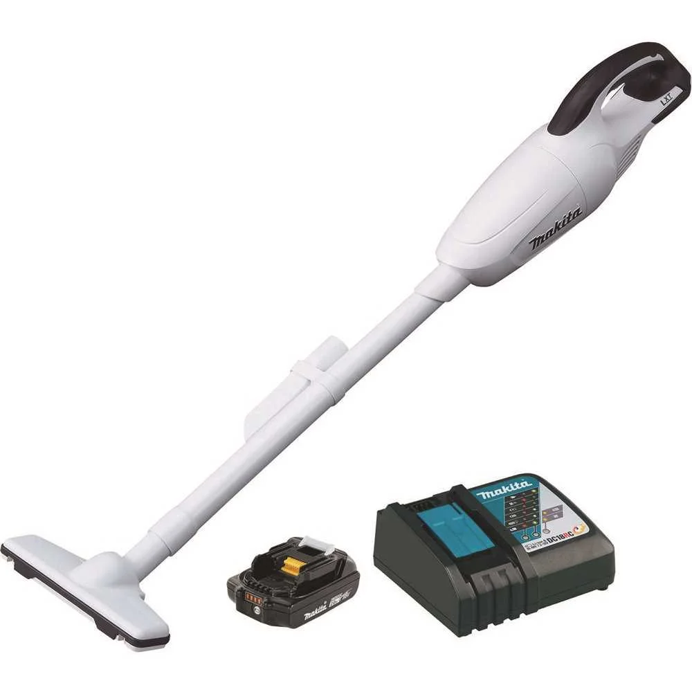 Makita XLC02RB1W LXT Compact Vacuum Kit, 1.3 pt Vacuum, Lithium-Ion Battery White - John Pierce Auto Care