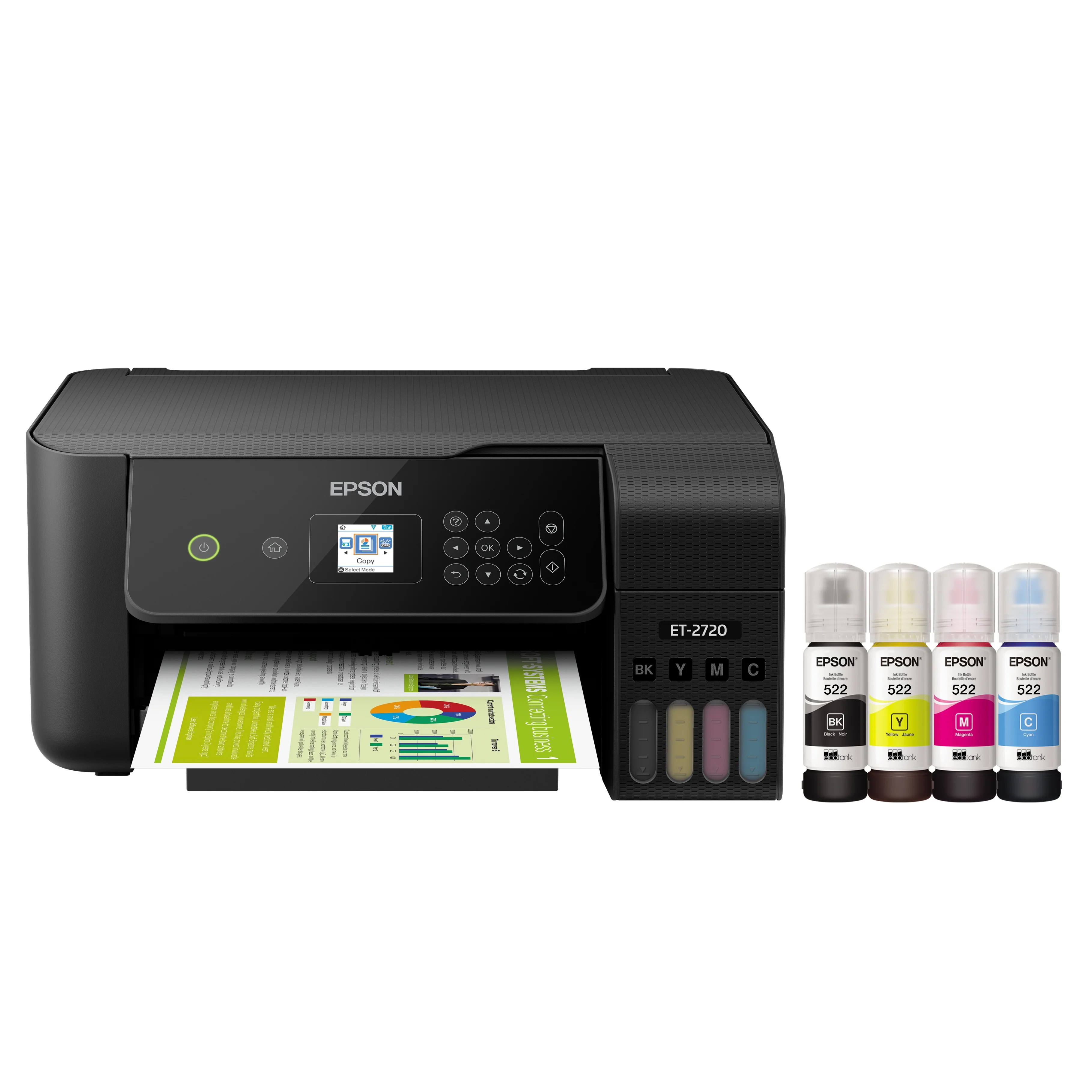 Epson EcoTank ET-2720 Wireless All-in-One Color Supertank Printer - Black - John Pierce Auto Care