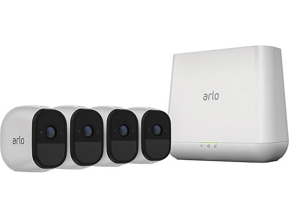 Open Box Arlo Pro 4-Cam System 2-way Audio Wifi HD 4 Camera Kit VMS4430U-100NAR - White - John Pierce Auto Care