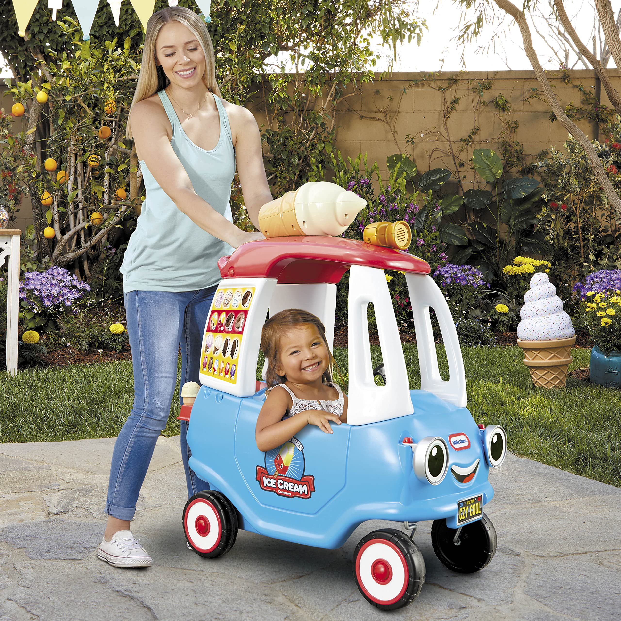 Little Giant Cream Truck Ride-On Play Toy - John Pierce Auto Care