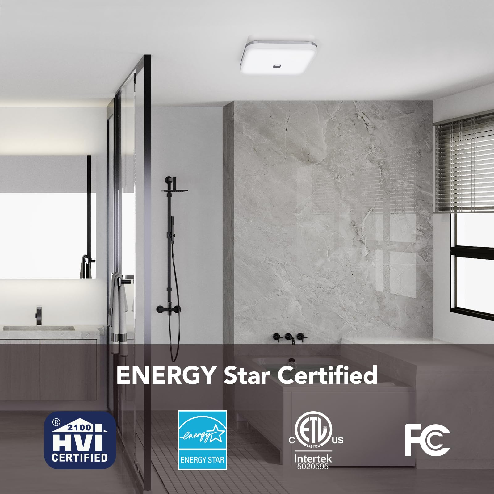 OREiN 100 CFM Bathroom Exhaust Fan with Integrated LED Light - John Pierce Auto Care