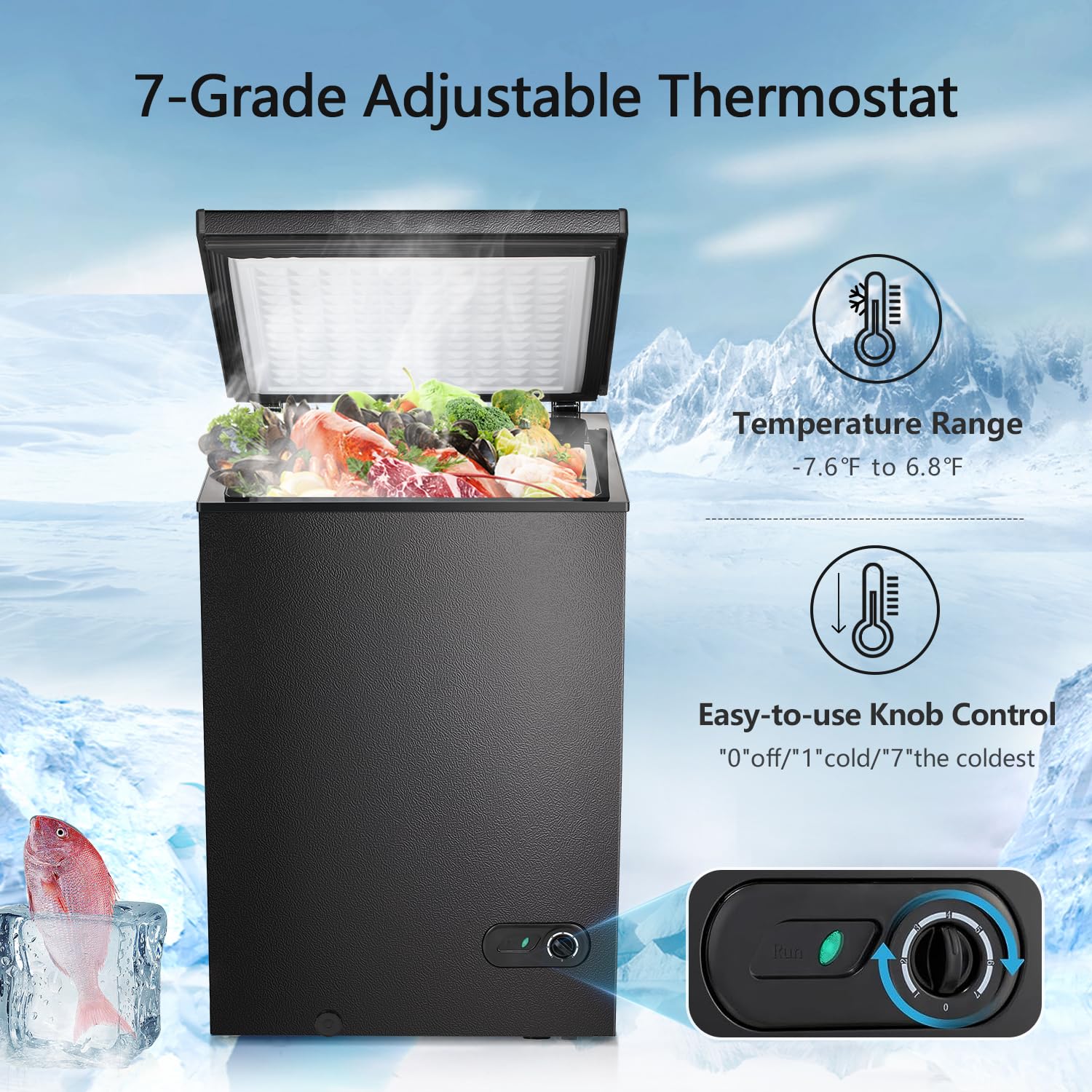 R.W.FLAME 3.5 Cu. Ft. Chest Freezer - John Pierce Auto Care