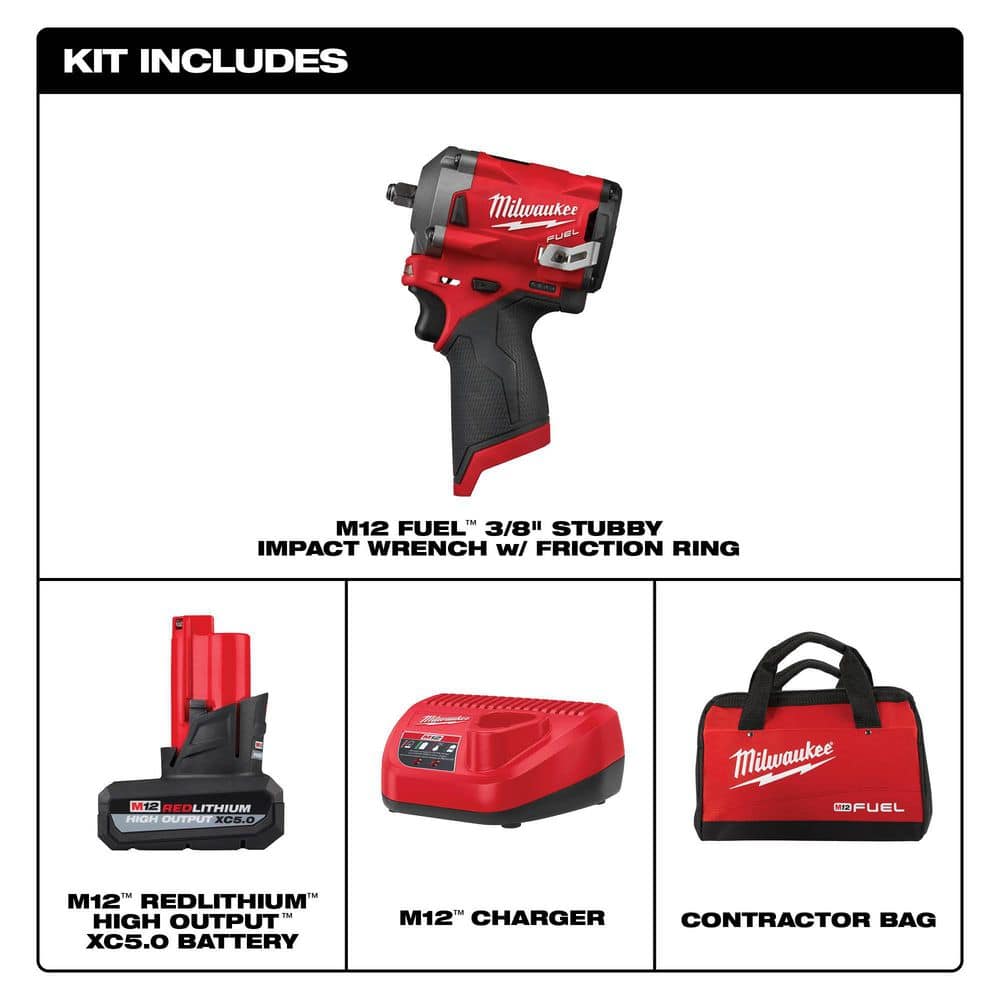 Milwaukee M12 FUEL 12V Impact Wrench Kit - John Pierce Auto Care