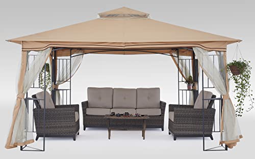 MASTERCANOPY Double-Tiered Mosquito Netting Replacement for Gazebo - John Pierce Auto Care