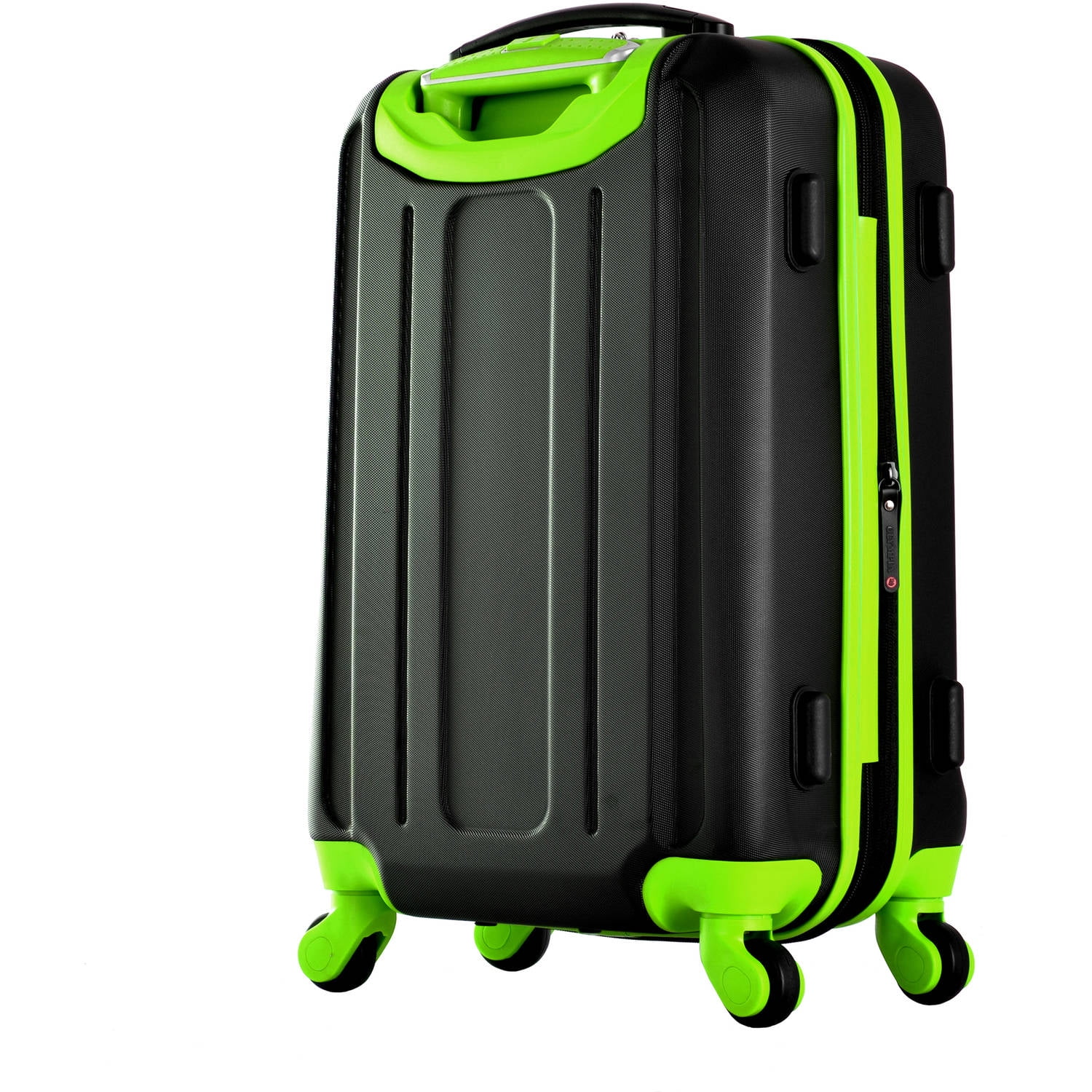 Olympia U.S.A. Apache 3-Piece Expandable Hardcase Luggage Set with Spinner Wheels, Black/Lime - John Pierce Auto Care