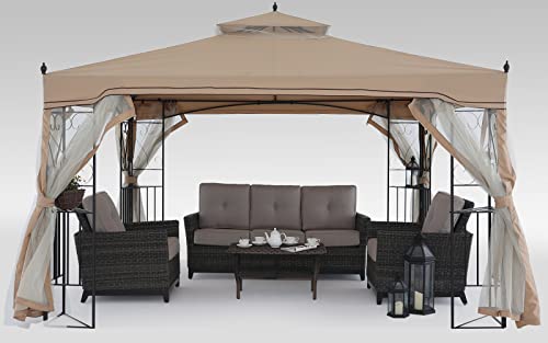 MASTERCANOPY Double-Tiered Mosquito Netting Replacement for Gazebo - John Pierce Auto Care