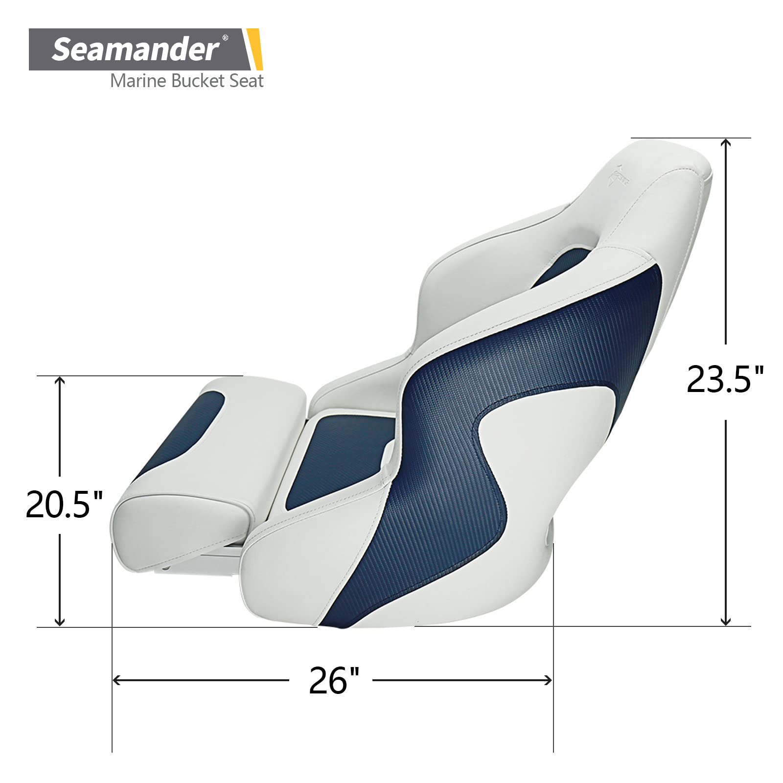 Seamander Premium White Captain Bucket Sport Boat Seat - John Pierce Auto Care