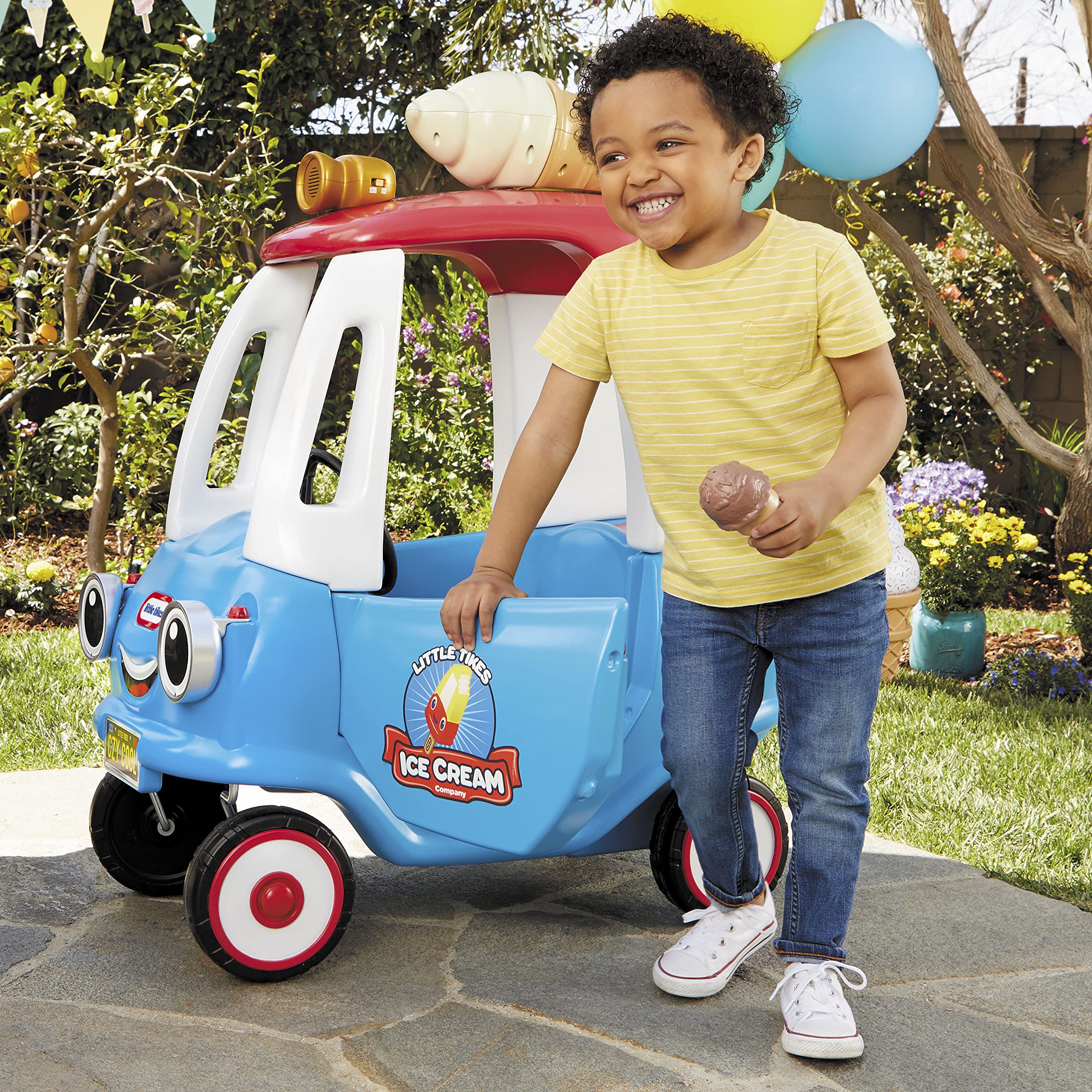 Little Giant Cream Truck Ride-On Play Toy - John Pierce Auto Care