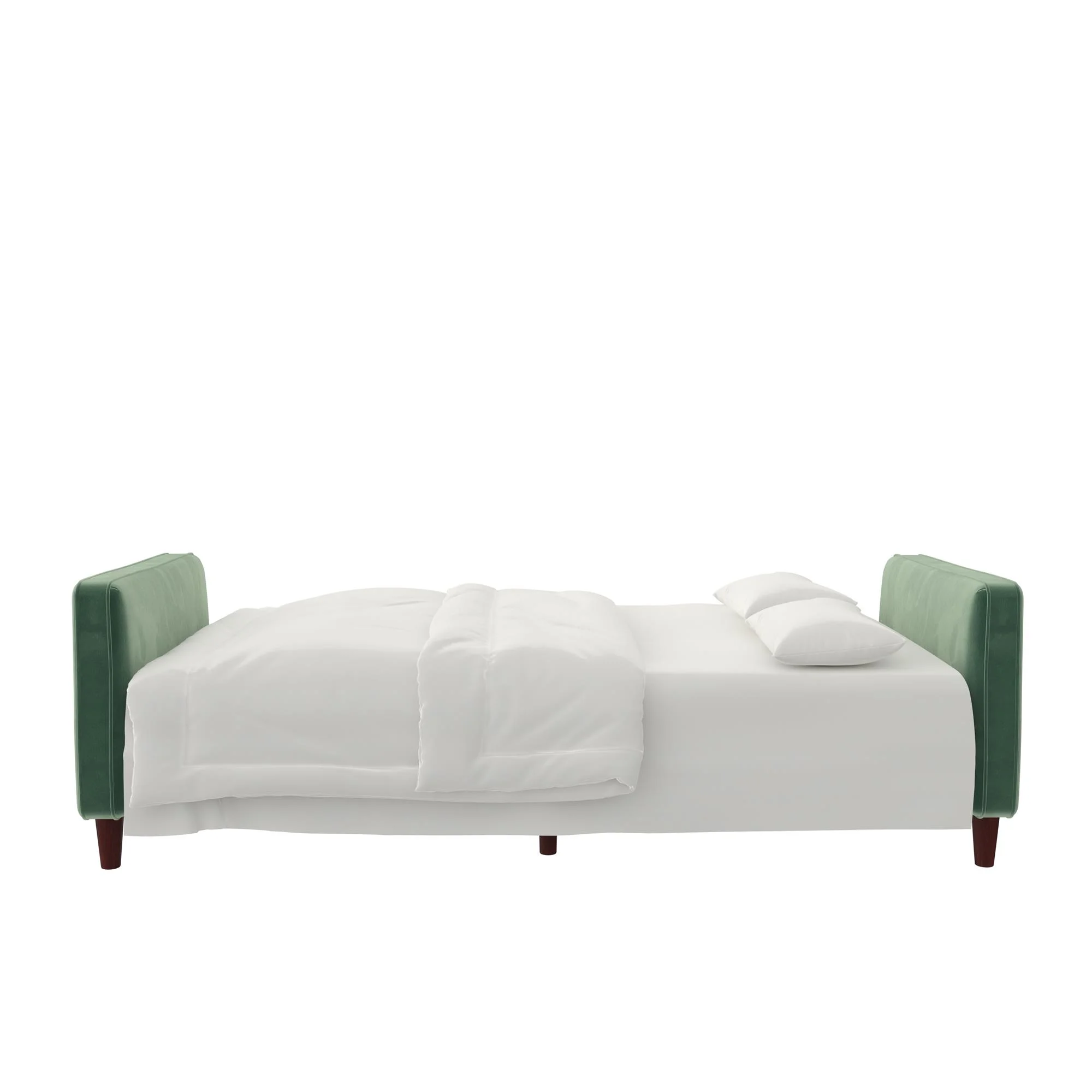 DHP Pin Tufted Transitional Futon, Light Green Velvet - John Pierce Auto Care