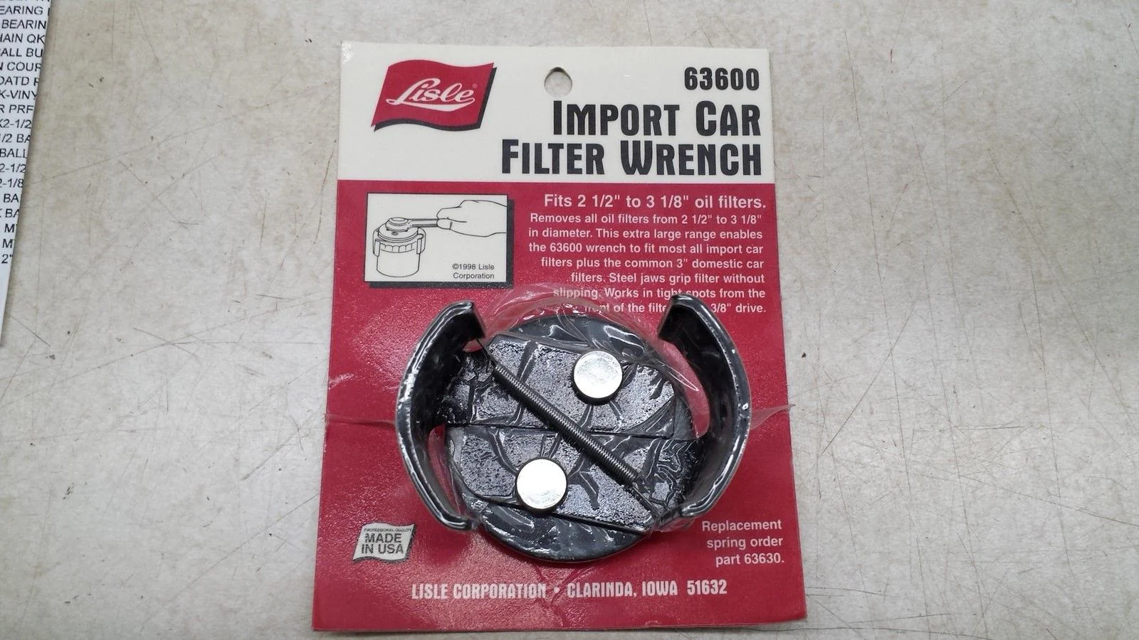 Oil Filter Tool 63600 - John Pierce Auto Care