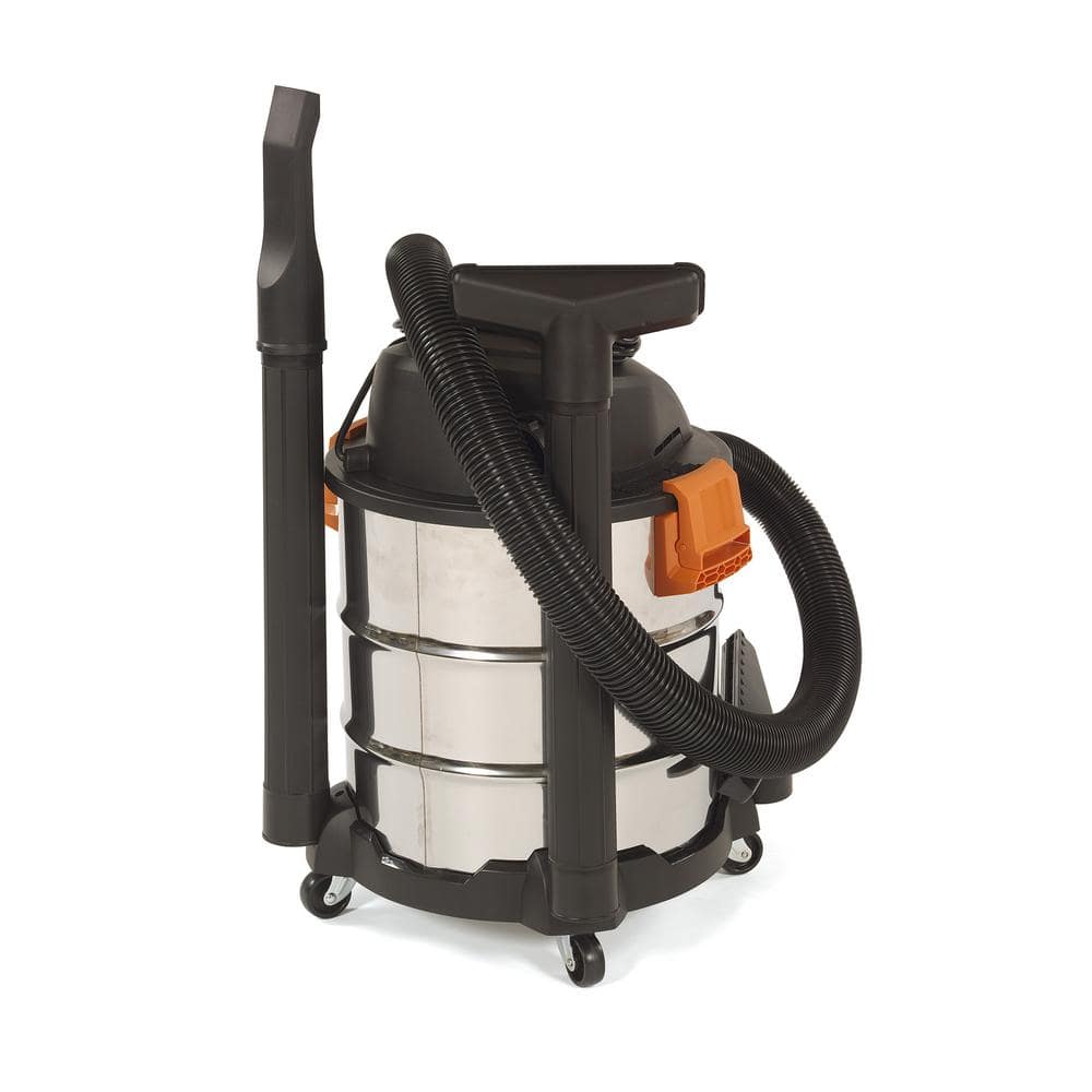 10-Gallon 6.0 Peak HP Stainless Steel Wet Dry Shop Vacuum - John Pierce Auto Care