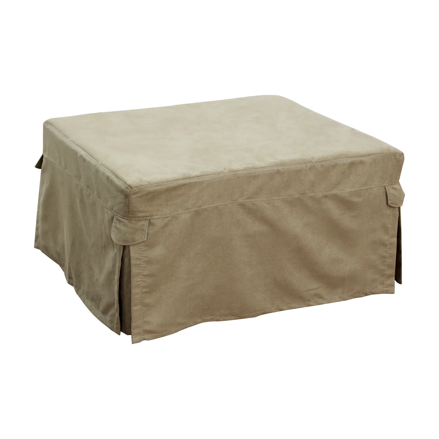 HomCom Twin Size Folding Convertible Sleeper Bed Ottoman with Slipcover, Beige - John Pierce Auto Care