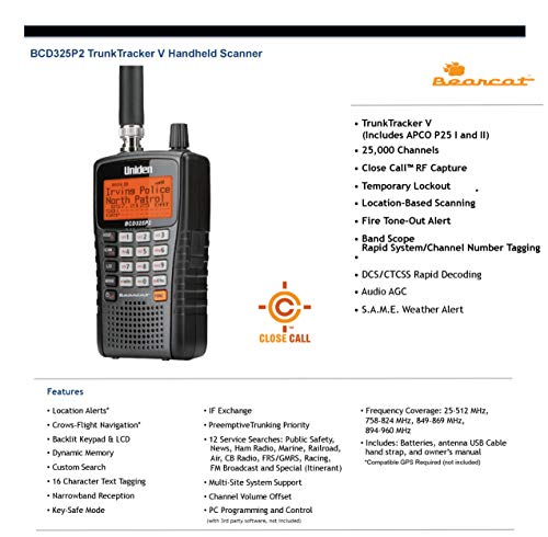 Uniden BCD325P2 TrunkTracker Dynamically Location Based - John Pierce Auto Care