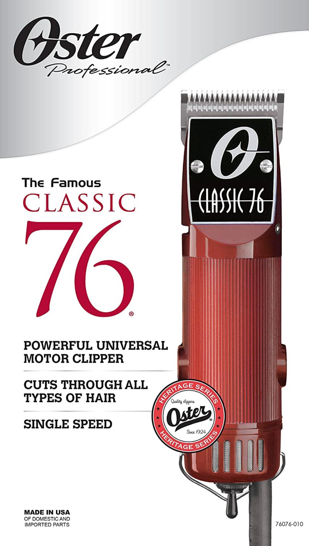 Oster Classic 76 Hair Clipper Comes with Blades Size 000 and 1, Comes with blades 000 and 1 By Visit the Oster Store - John Pierce Auto Care