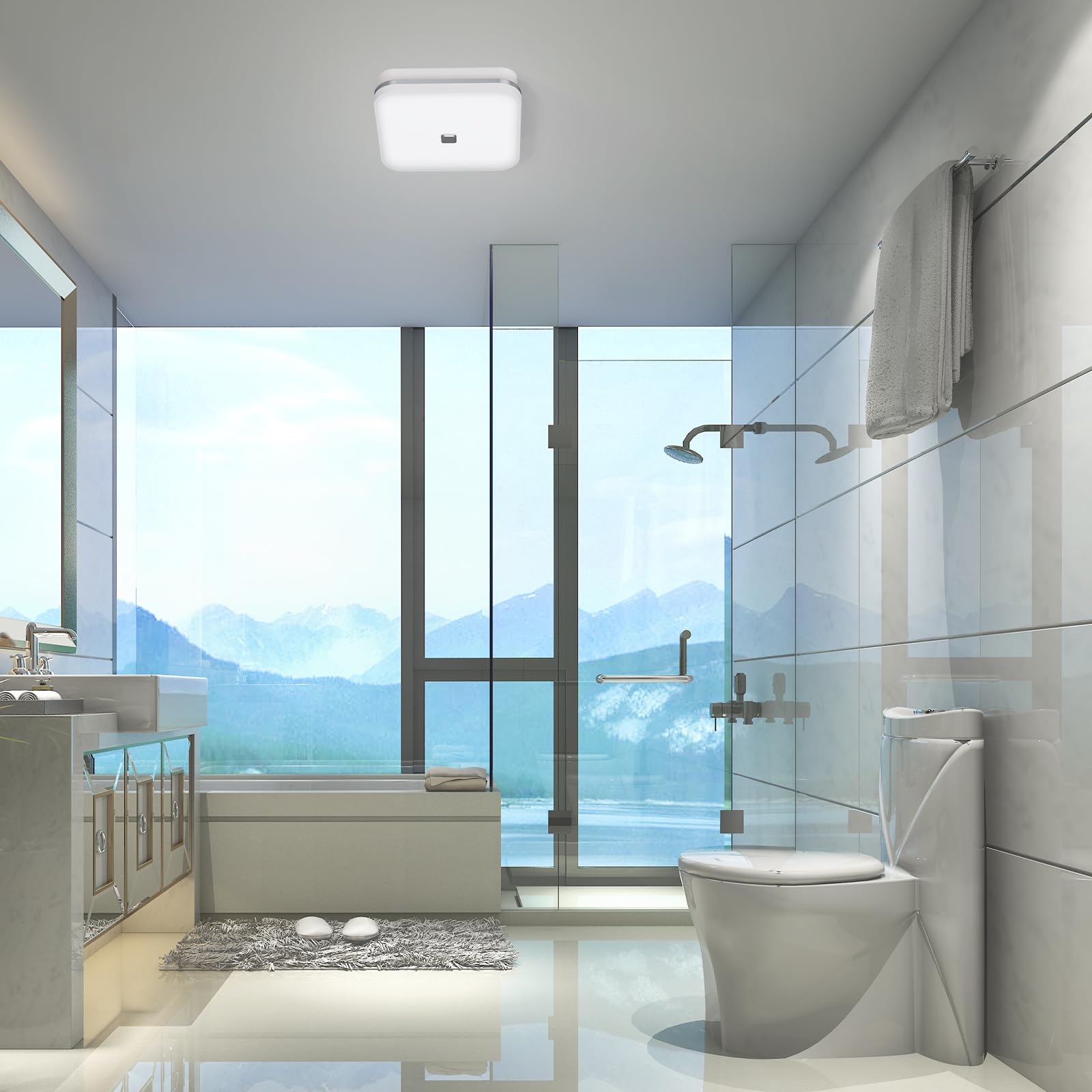 OREiN 100 CFM Bathroom Exhaust Fan with Integrated LED Light - John Pierce Auto Care