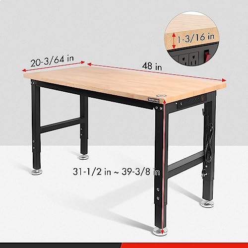 WORKPRO Adjustable Workbench Heavy Duty Workstation - John Pierce Auto Care