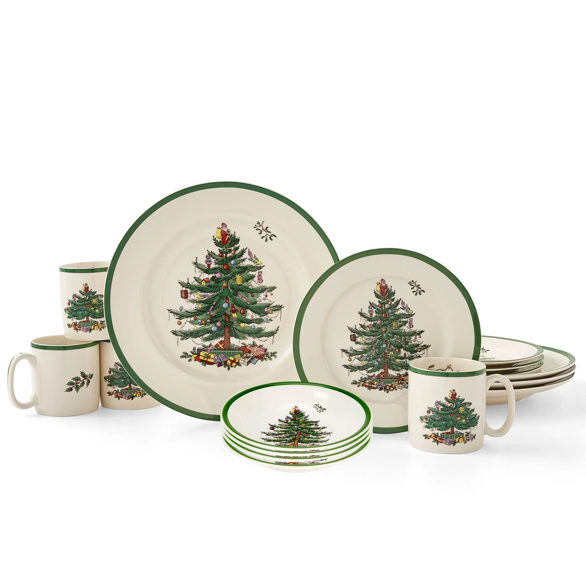 Spode Christmas Tree 16-Piece Dinnerware Set - John Pierce Auto Care