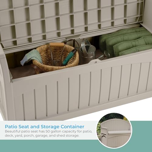 Suncast Gallon Patio Bench Storage - John Pierce Auto Care