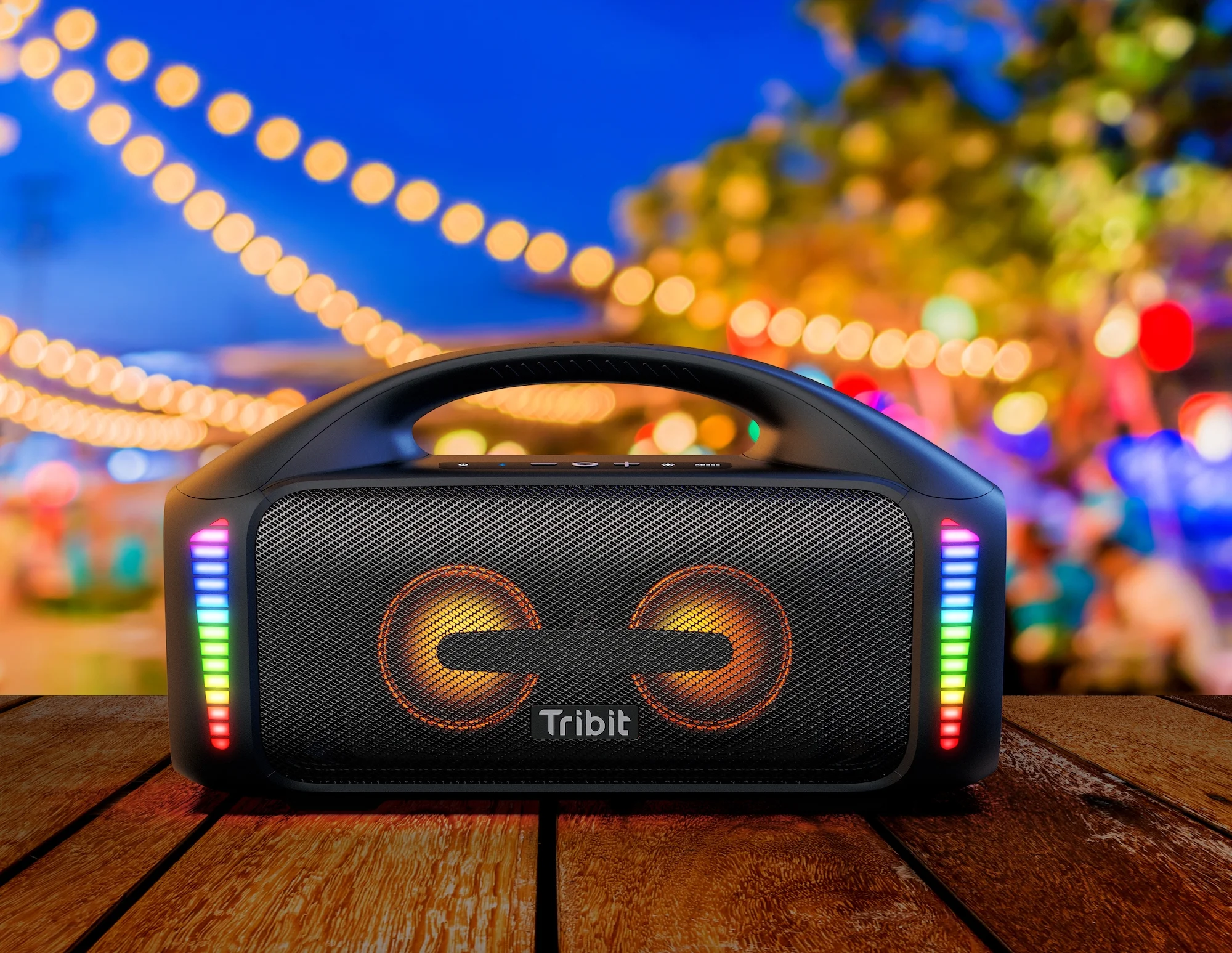 Tribit StormBox Blast Portable Speaker,90W Stereo Sound Loud Speaker with XBass,IPX7 Waterproof Bluetooth Speaker LED Light, PowerBank, Bluetooth 5.3, Custom EQ, 30H Playtime Party - John Pierce Auto Care