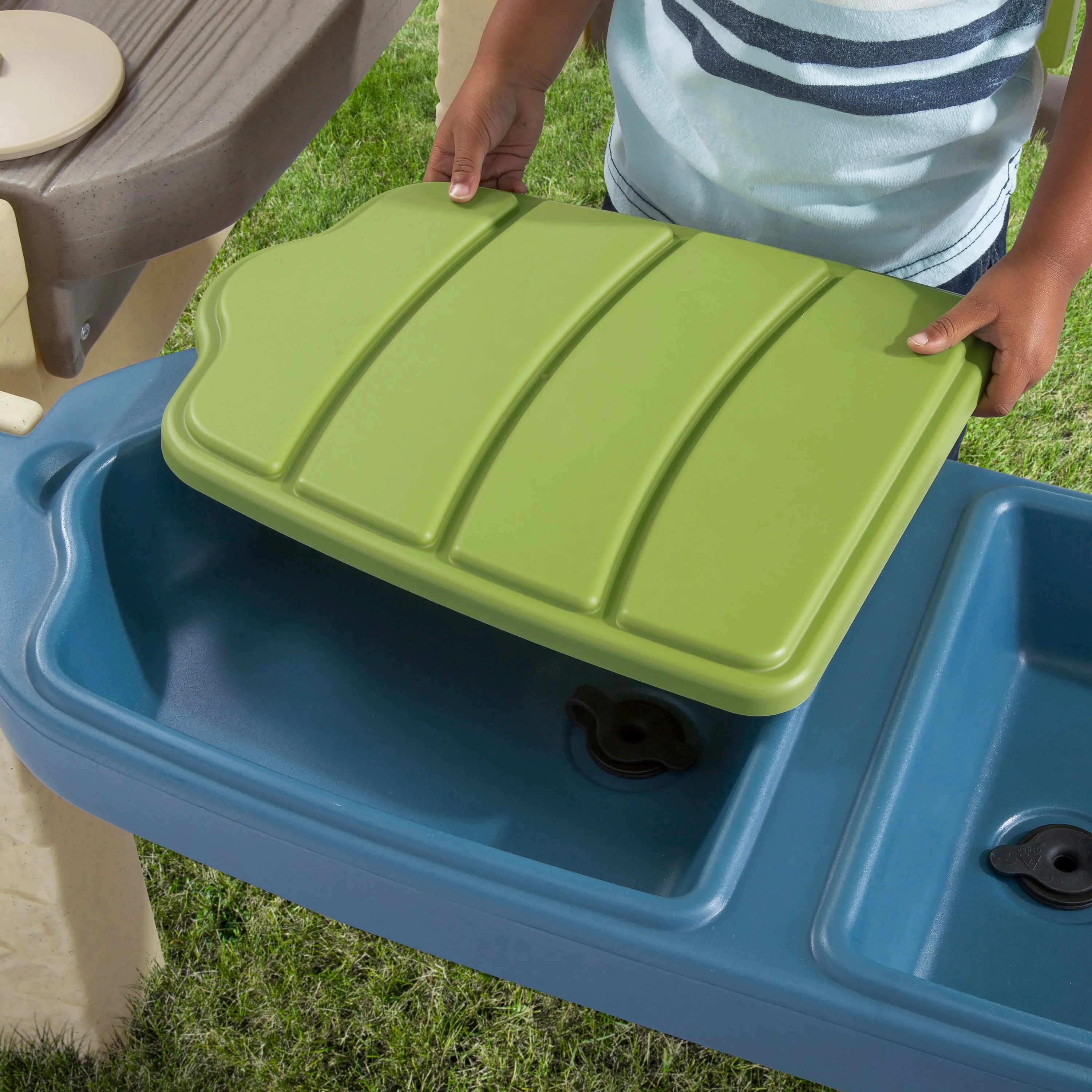 Step2 All-Around Playtime Patio with Canopy with 16 Play Accessories Playhouse Kids Outdoor Toys - John Pierce Auto Care
