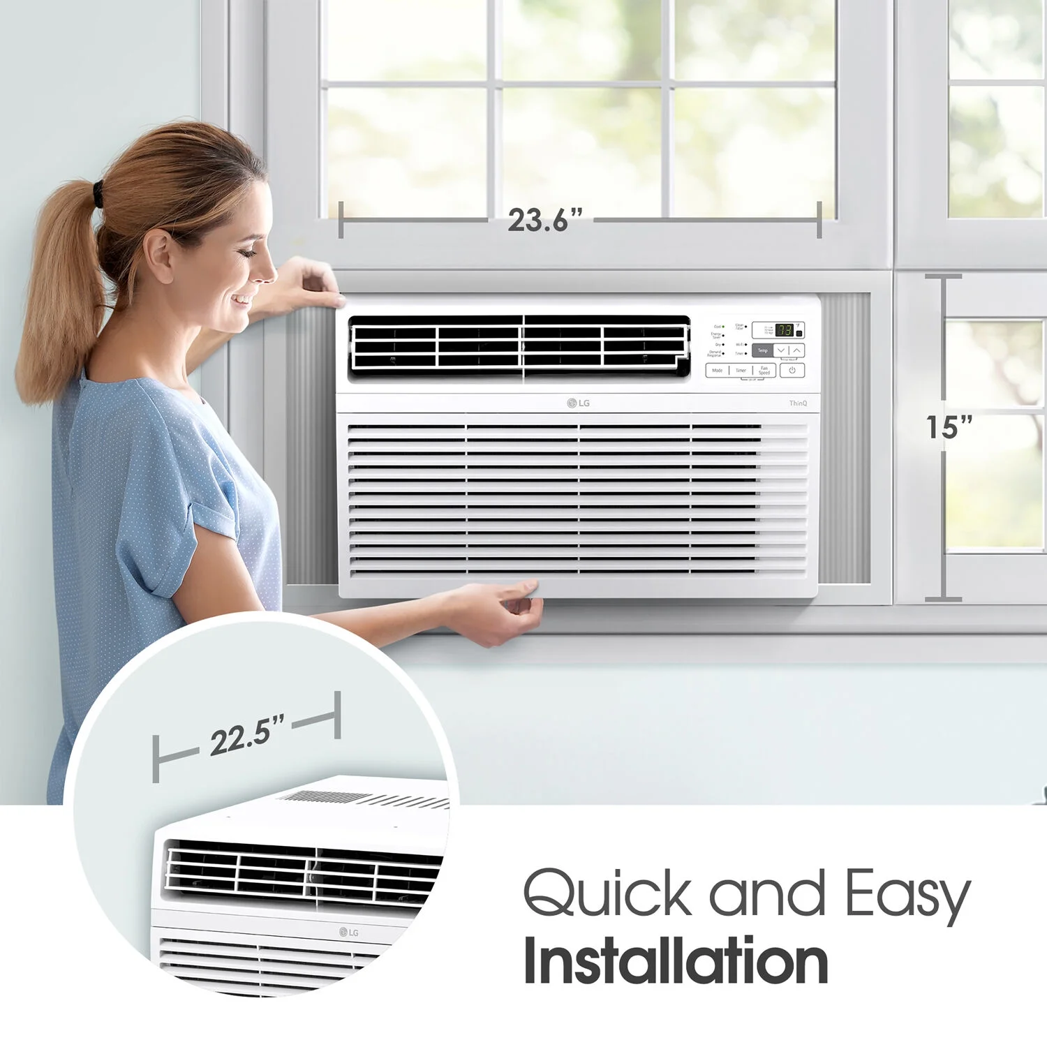 LG New 14,000 BTU 800 Sq ft Window Air Conditioner, LW1424RD - John Pierce Auto Care