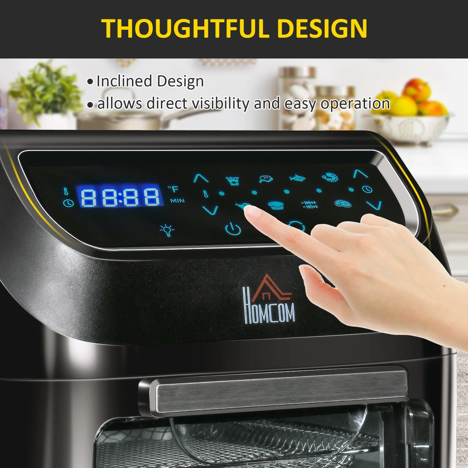 GVJMTKP 12 QT Air Fry Oven 8 In 1 Countertop Oven Combo with Air Fry Roast Broil Bake and Dehydrate 1700W with Accessories and LED Display Black - John Pierce Auto Care