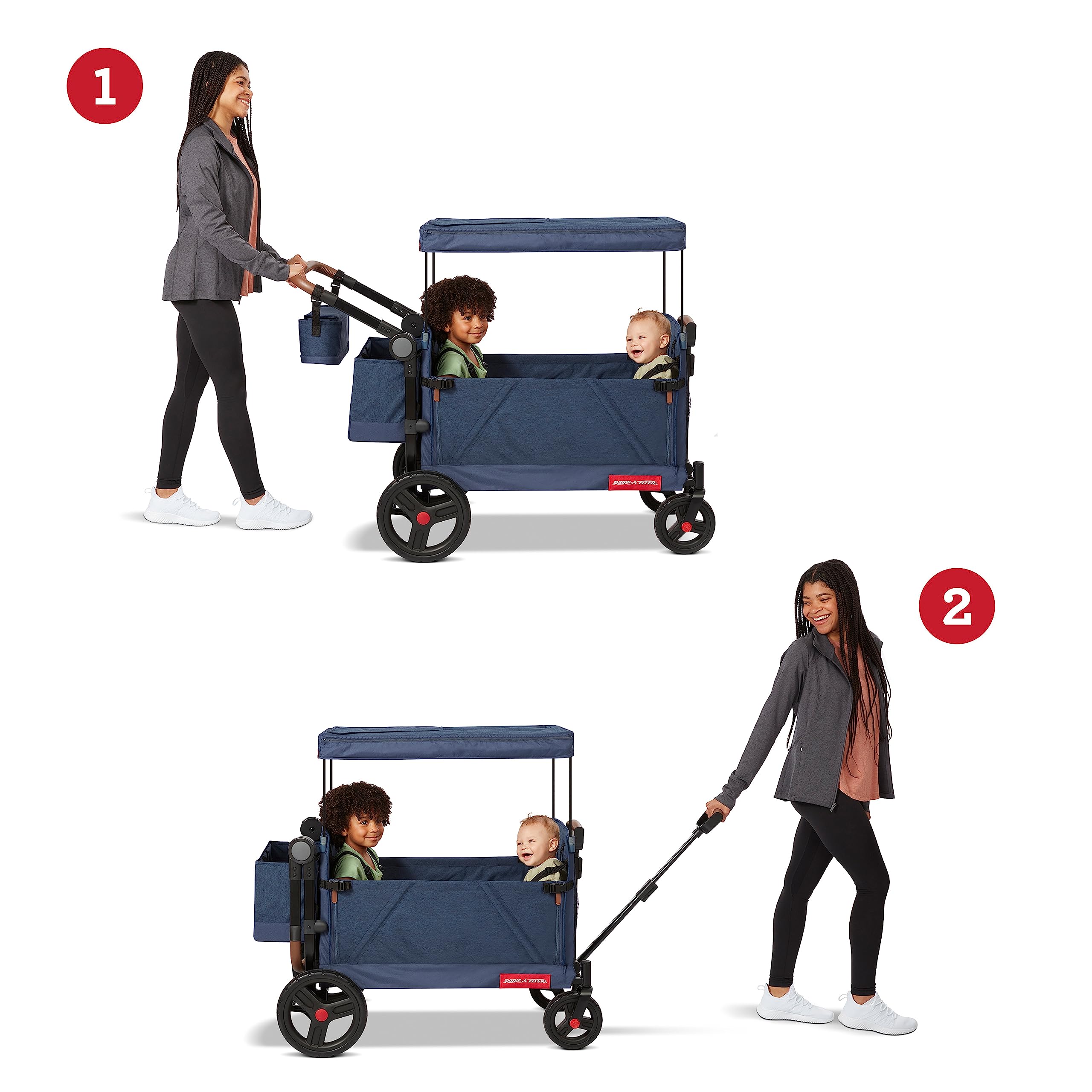 Radio Flyer Atlas Stroll Folding Twin Stroller Wagon - John Pierce Auto Care