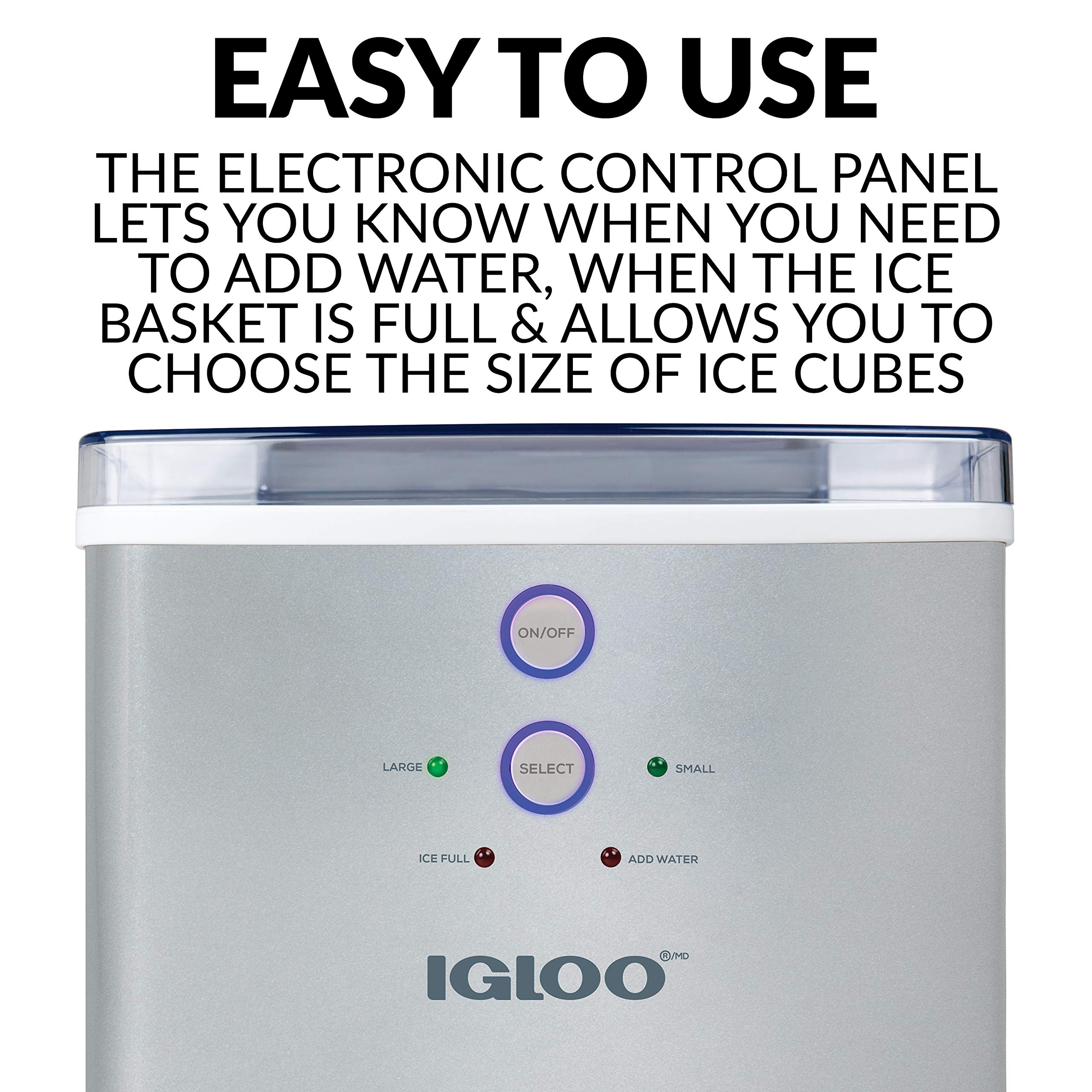 Igloo 33-Pound Large-Capacity Portable Countertop Ice Maker - John Pierce Auto Care
