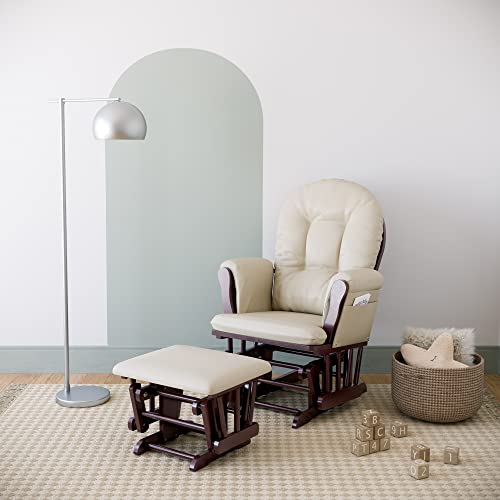 Storkcraft Glider Ottoman Espresso Beige - John Pierce Auto Care