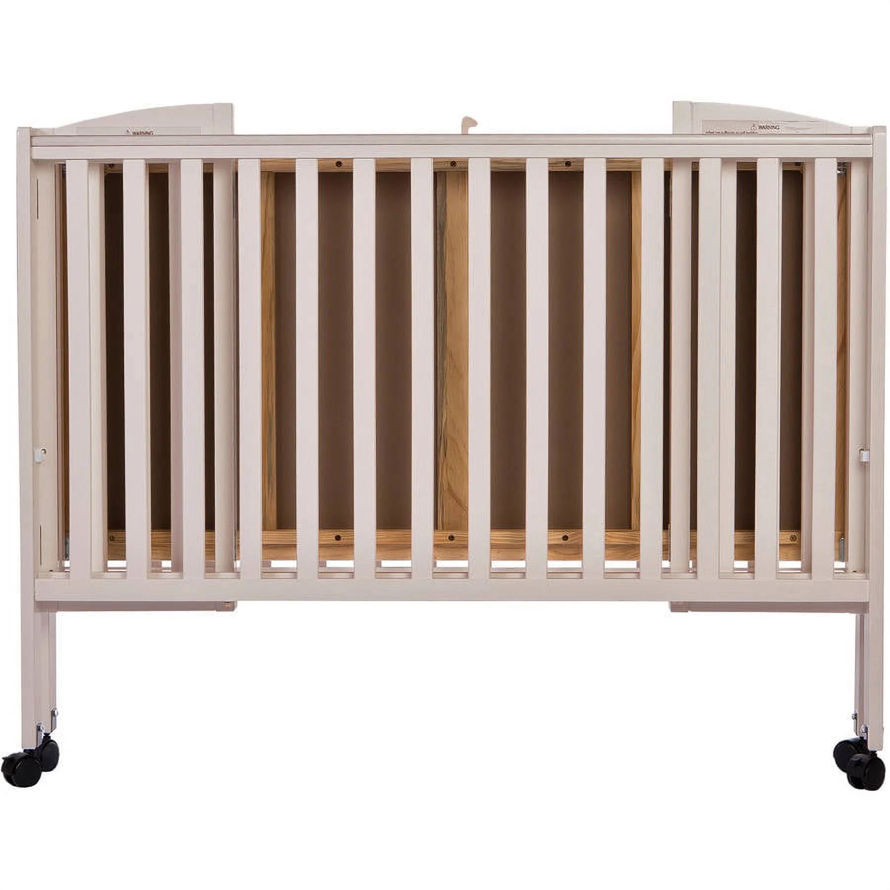 Dream On Me Full Size 2-in-1 Folding Stationary Side Crib, Locking Wheels, French White - John Pierce Auto Care