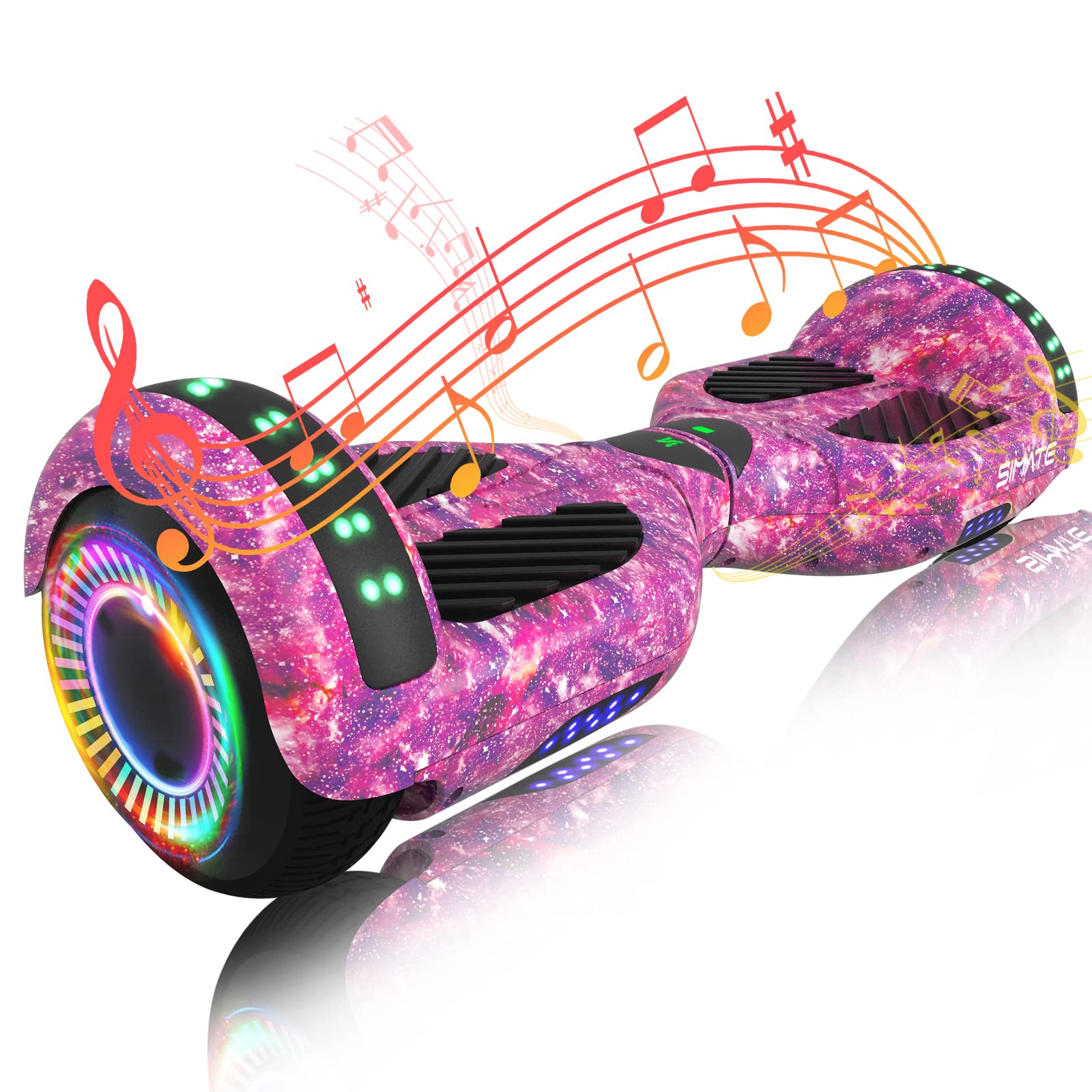 SIMATE Self-Balancing Hoverboard with Bluetooth and LED Lights - John Pierce Auto Care