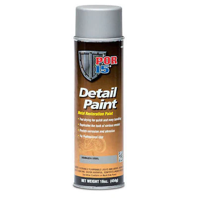 POR-15 41818 Aerosol Restoration Detail Paint - Stainless Steel - 15oz Can - John Pierce Auto Care
