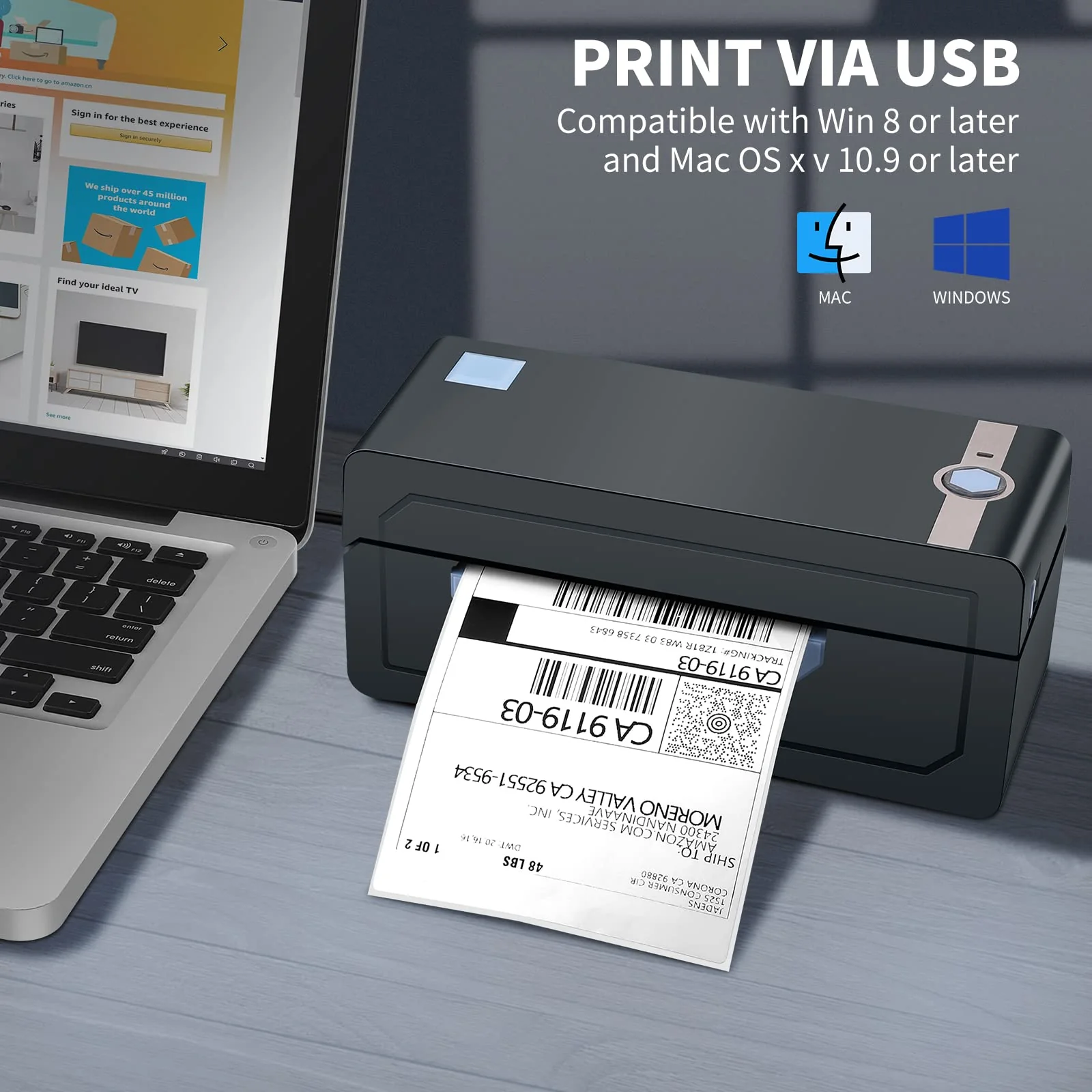JADENS Bluetooth Thermal Shipping Label Printer - John Pierce Auto Care