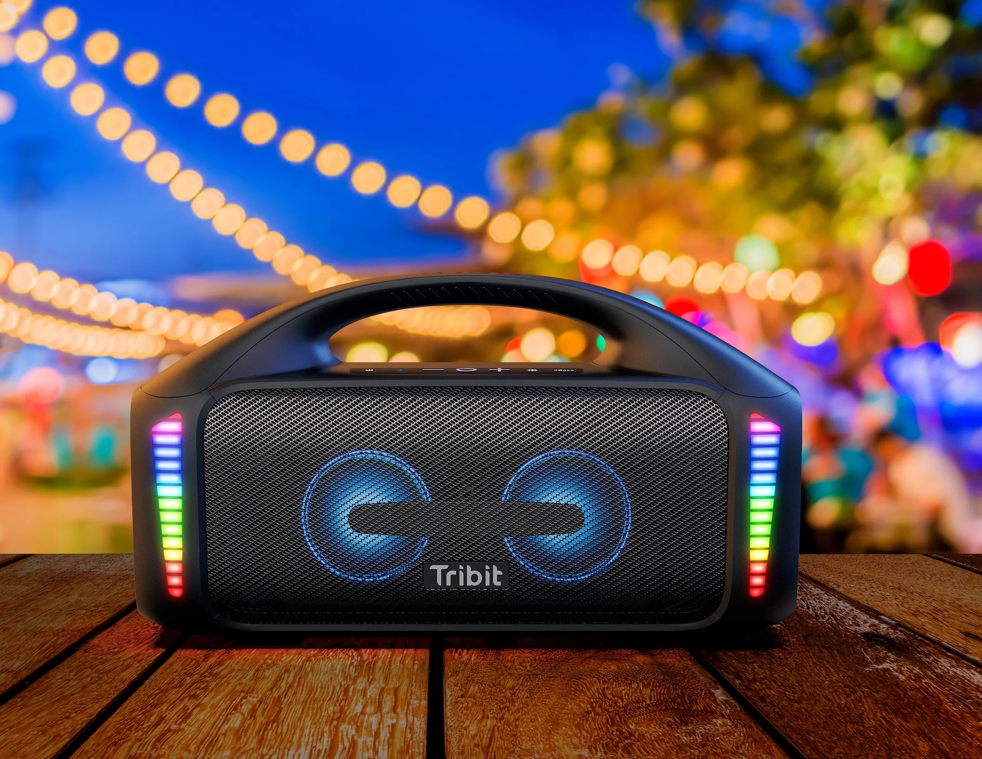 Tribit StormBox Blast Portable Speaker,90W Stereo Sound Loud Speaker with XBass,IPX7 Waterproof Bluetooth Speaker LED Light, PowerBank, Bluetooth 5.3, Custom EQ, 30H Playtime Party - John Pierce Auto Care