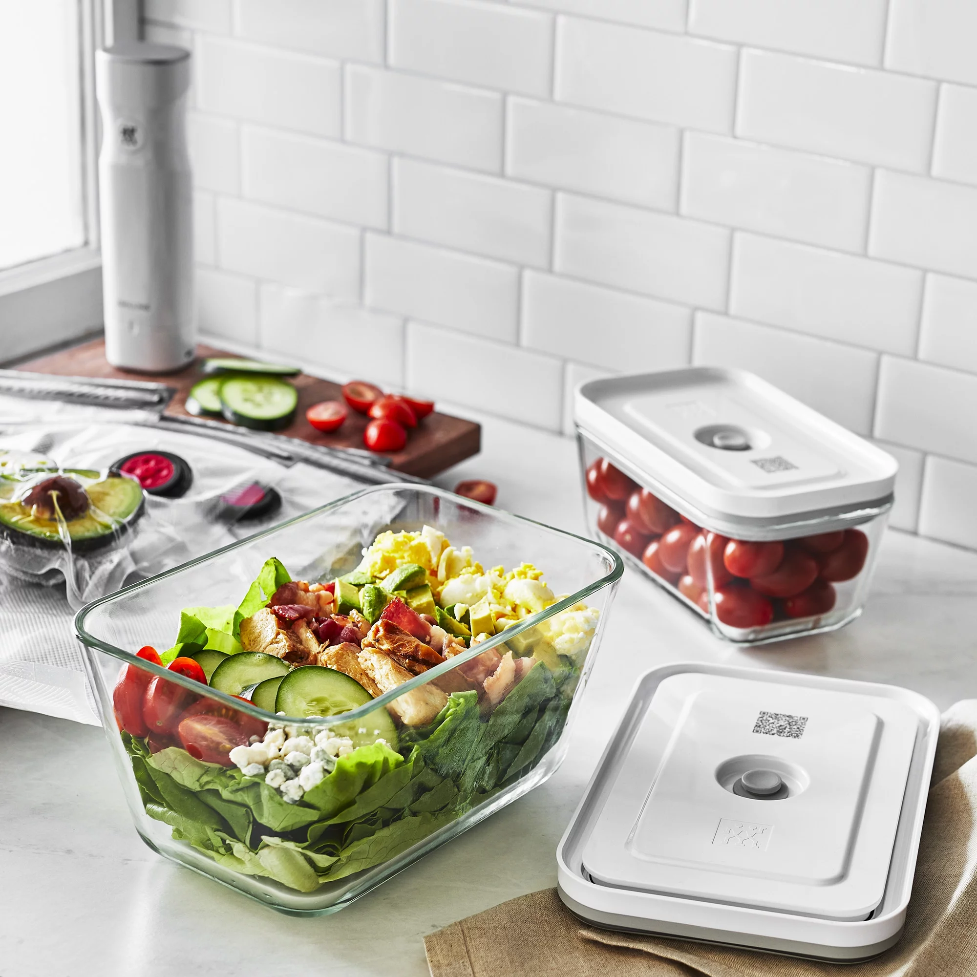 Zwilling Fresh & Save 32-pc Vacuum Sealer Machine Set, Sous Vide Bags, Meal prep, Airtight Food Storage Containers Glass - John Pierce Auto Care