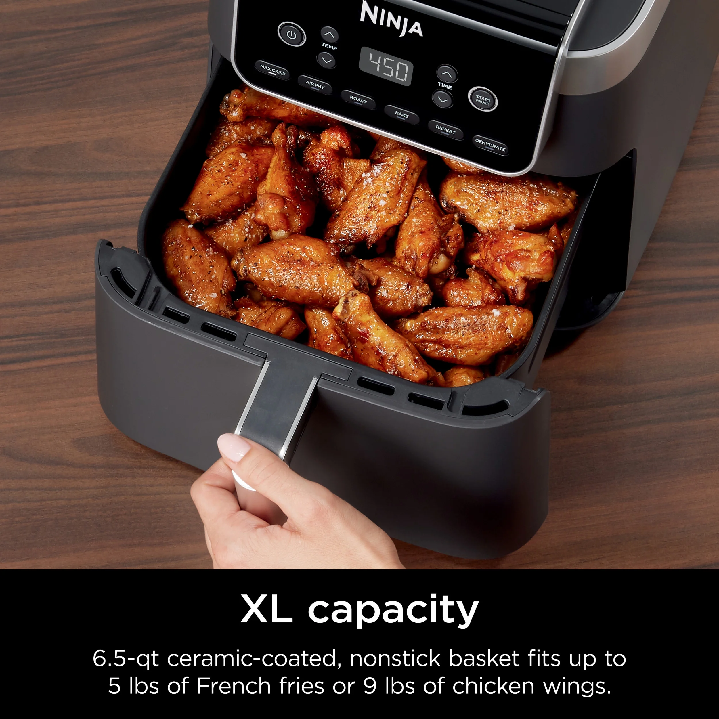Ninja Air Fryer Pro XL 6-in-1 with 6.5 QT Capacity, Max Crisp, Air Fry, Air Roast, Bake, Reheat, Dehydrate, Max Crisp Technology, AF181 - John Pierce Auto Care